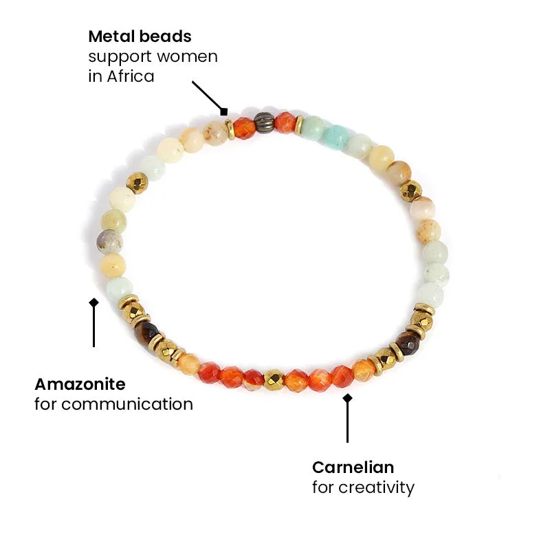Carnelian and Amazonite Delicate Bracelet *Final Sale*
