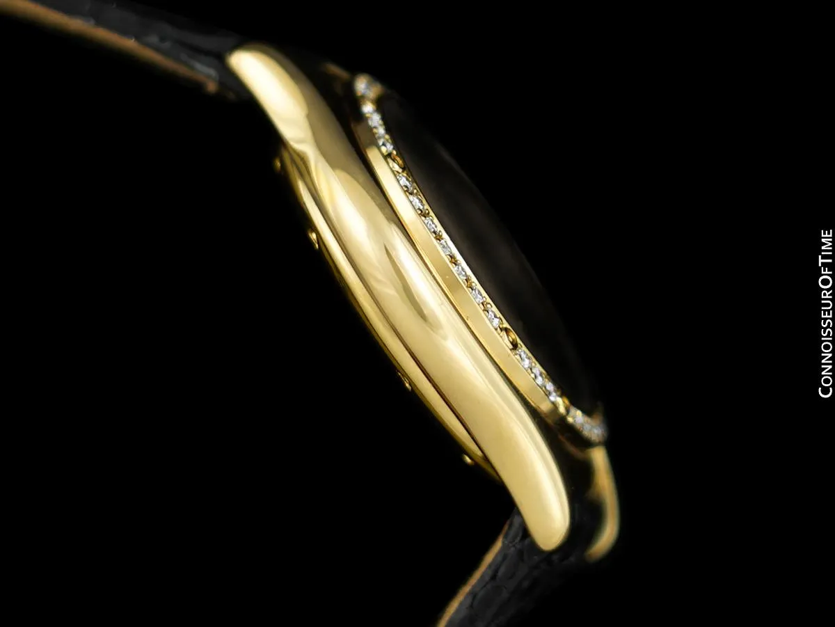 Cartier Cougar Panthere Ladies 18K Gold Watch - 18K Gold & Factory Diamonds