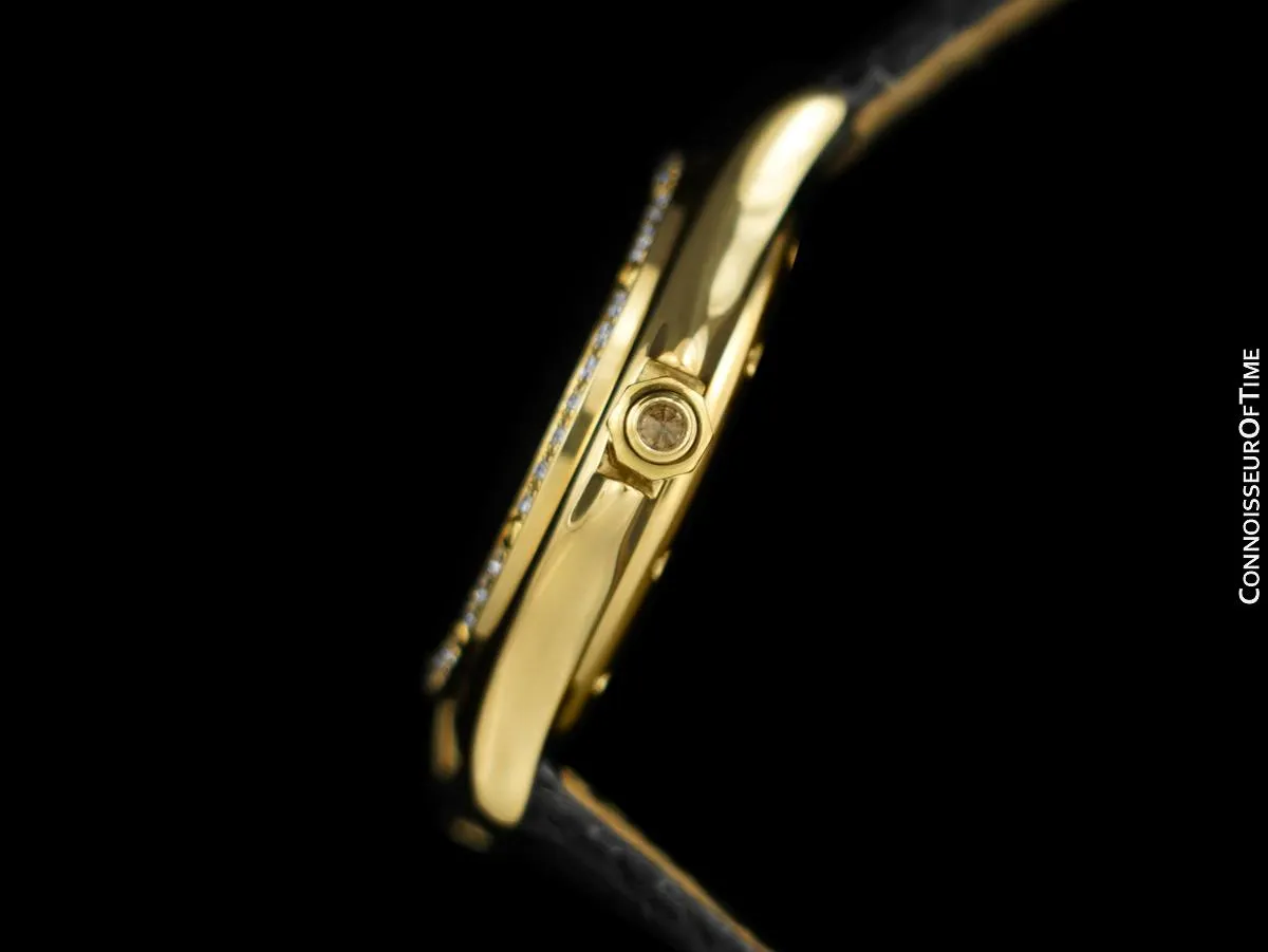 Cartier Cougar Panthere Ladies 18K Gold Watch - 18K Gold & Factory Diamonds