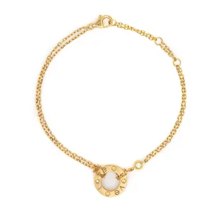 Cartier Diamond Love Bracelet 18k Yellow Gold Chain Link Estate Jewelry 6" to 7"