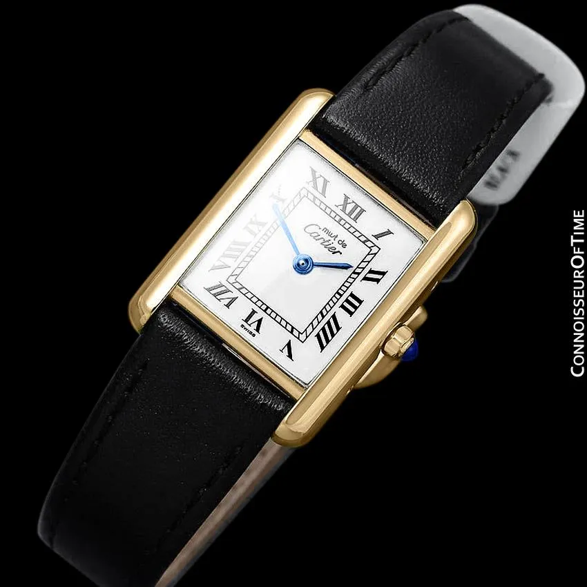 Cartier Ladies Tank Watch - Gold Vermeil, 18K Gold over Sterling Silver