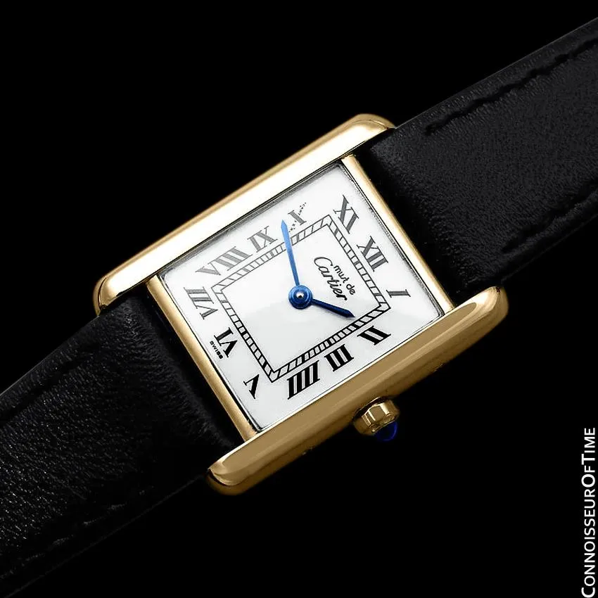 Cartier Ladies Tank Watch - Gold Vermeil, 18K Gold over Sterling Silver