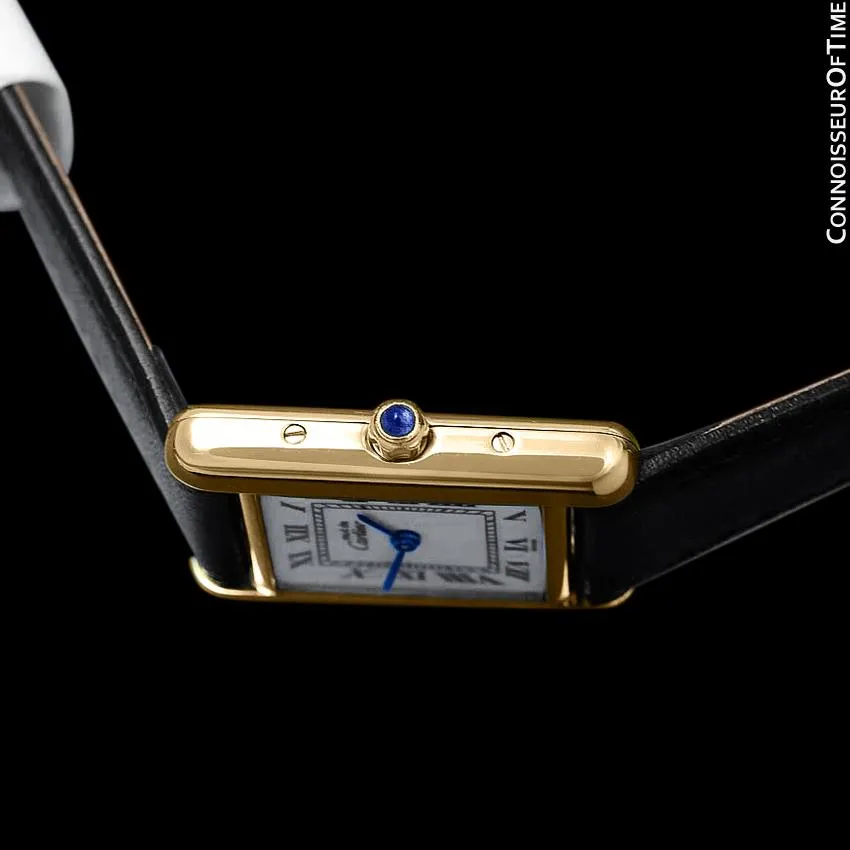 Cartier Ladies Tank Watch - Gold Vermeil, 18K Gold over Sterling Silver
