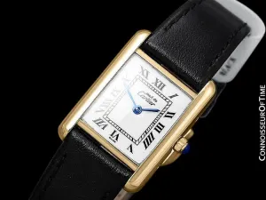 Cartier Ladies Tank Watch - Gold Vermeil, 18K Gold over Sterling Silver