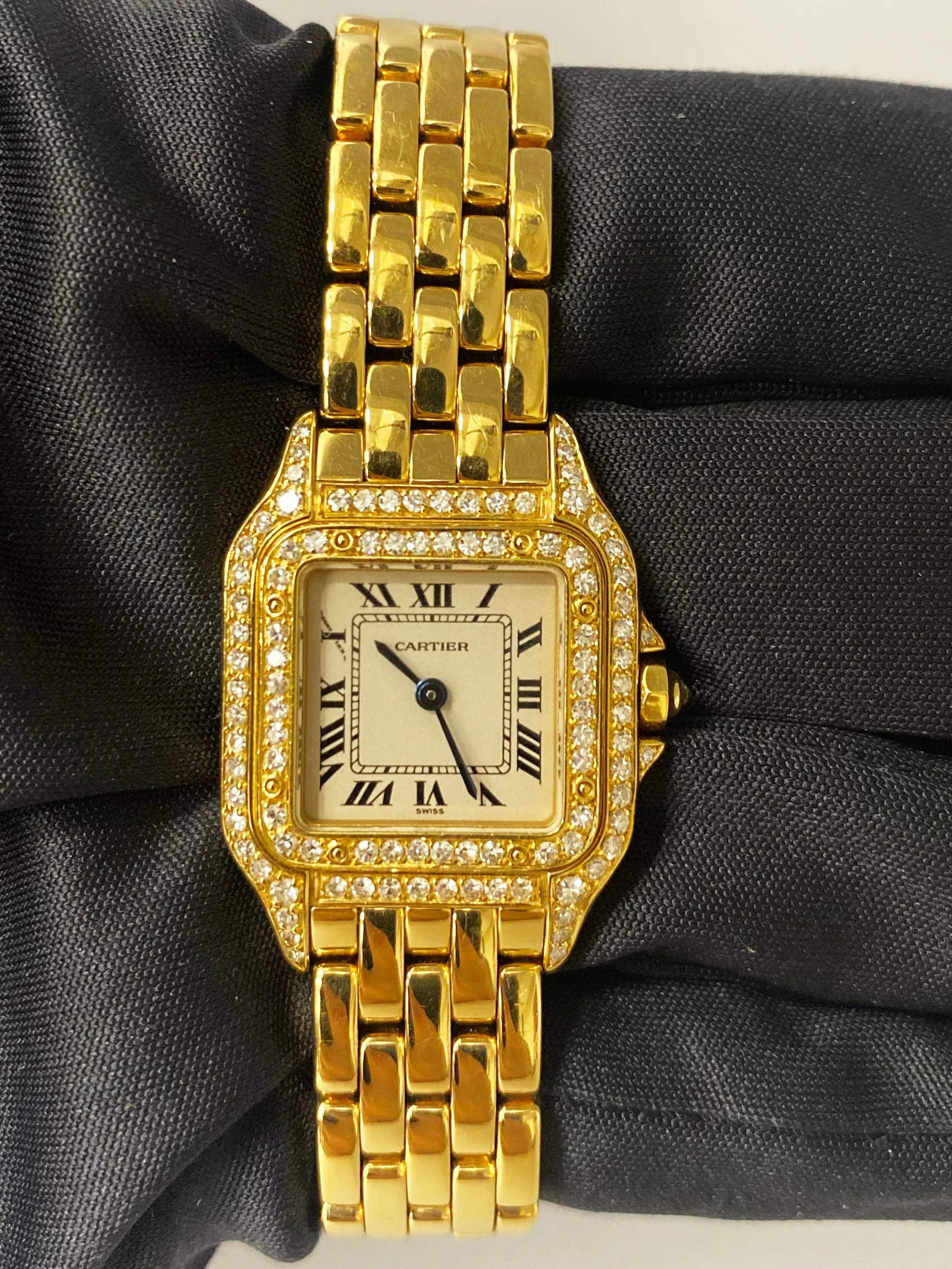 Cartier Panthere 1070/2 18K Yellow Gold Diamond Ladies Watch