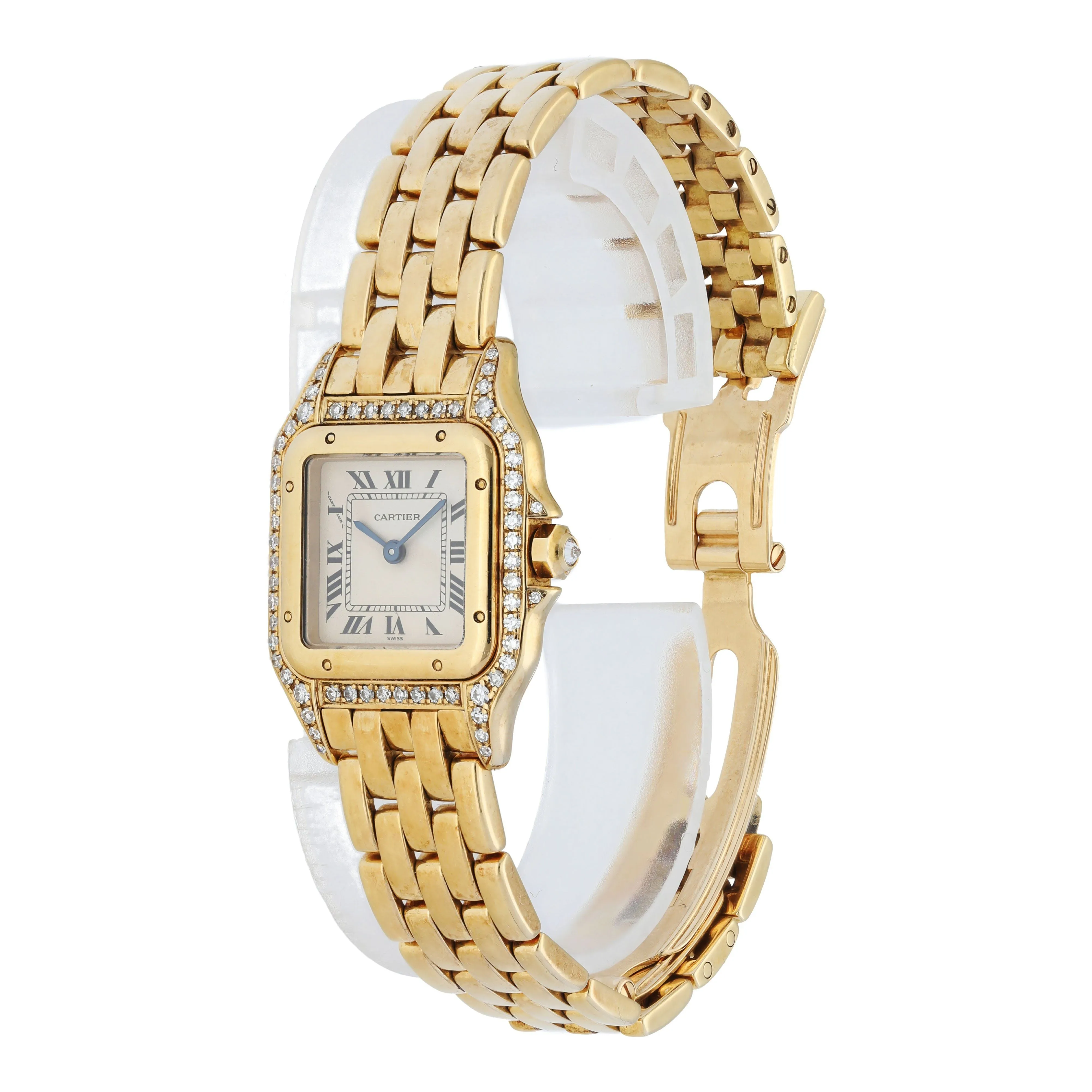 Cartier Panthere 1280 2 Yellow Gold Diamond Case Ladies Watch