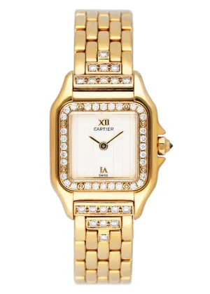 Cartier Panthere WF3159HP Diamond Cream Dial Yellow Gold Watch