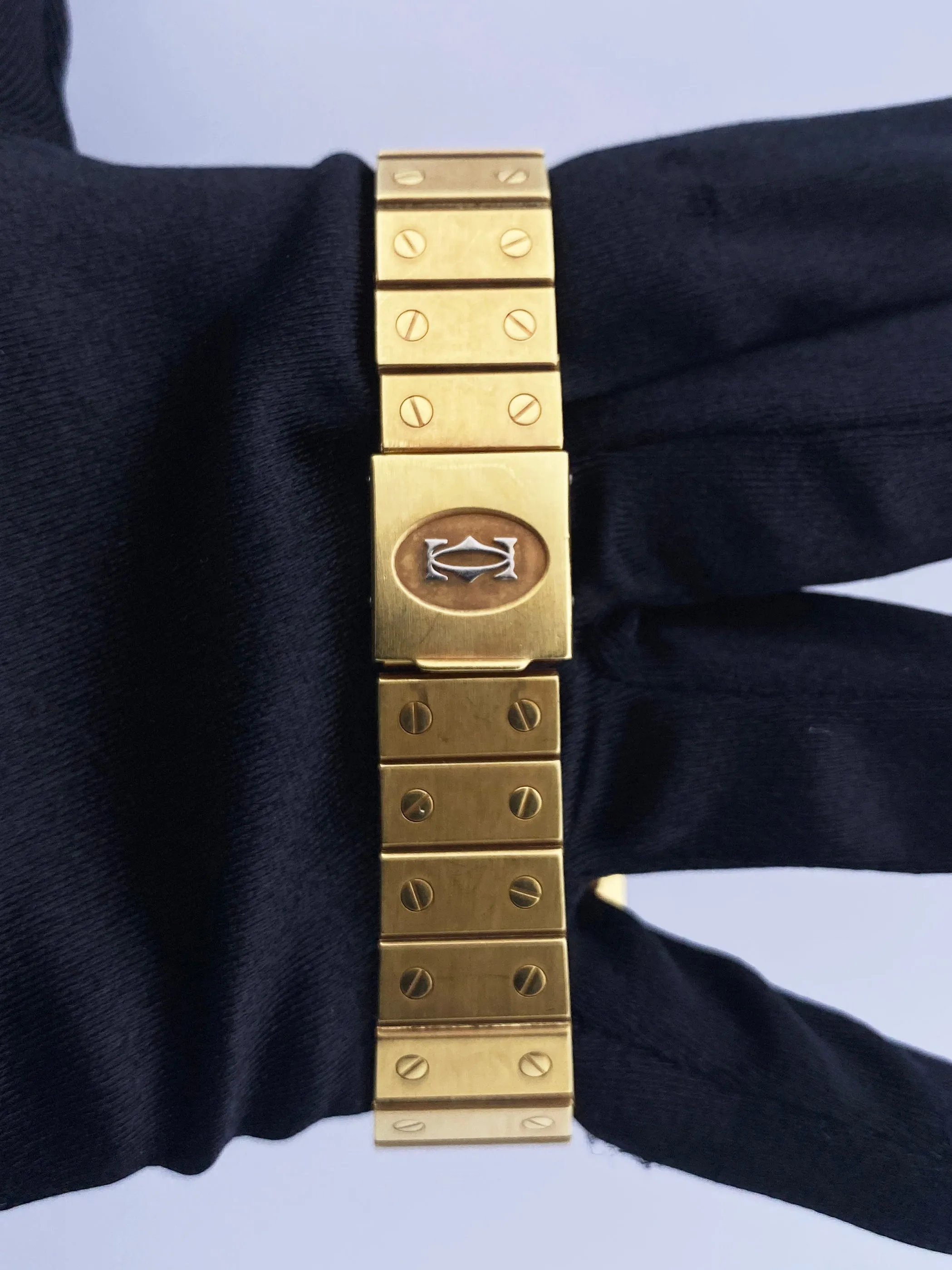 Cartier Santos 18K Yellow Gold Mens Watch