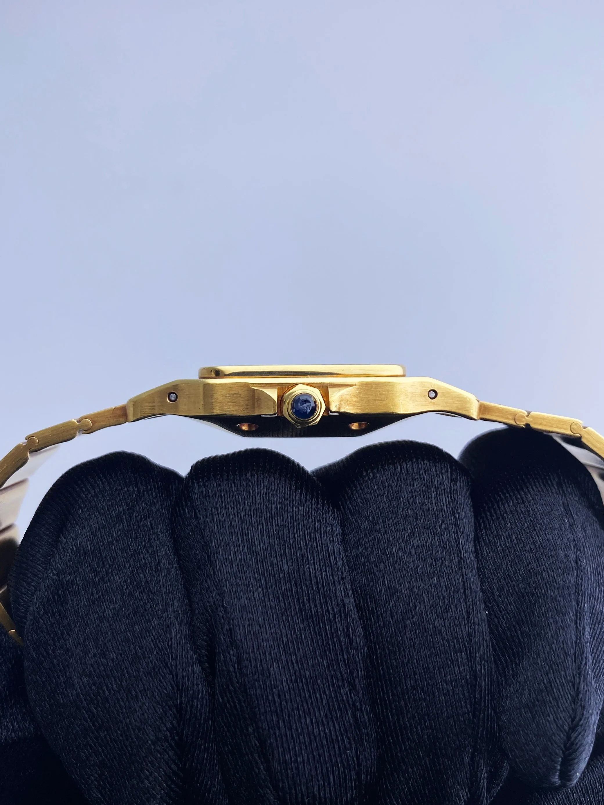 Cartier Santos 18K Yellow Gold Mens Watch