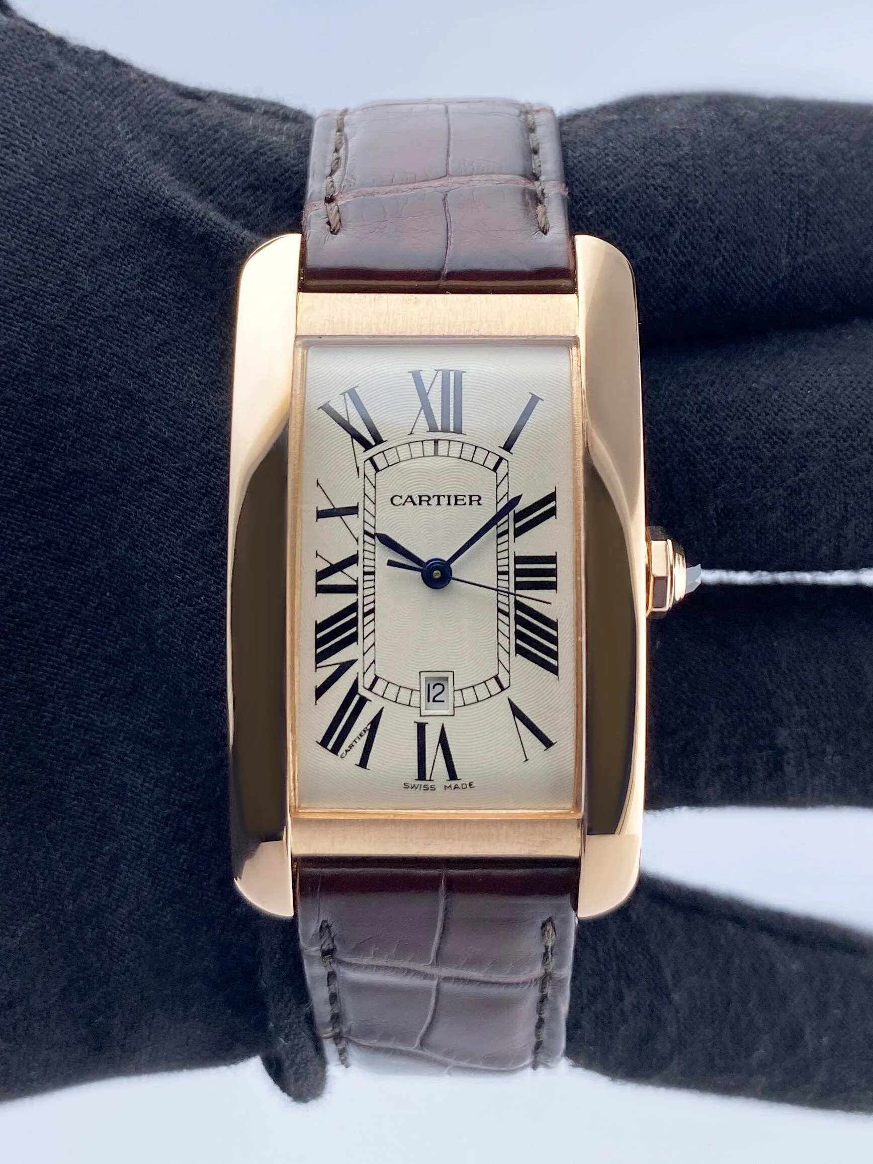 Cartier Tank Americaine Large W2609156 18K Rose Gold Watch Box Papers