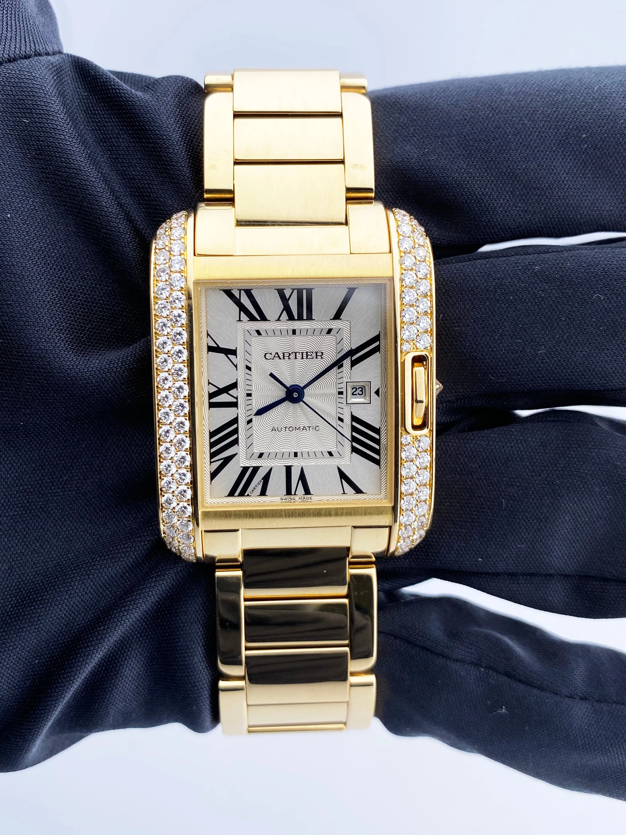 Cartier Tank Anglaise  WT100006 18K Yellow Gold Diamond
