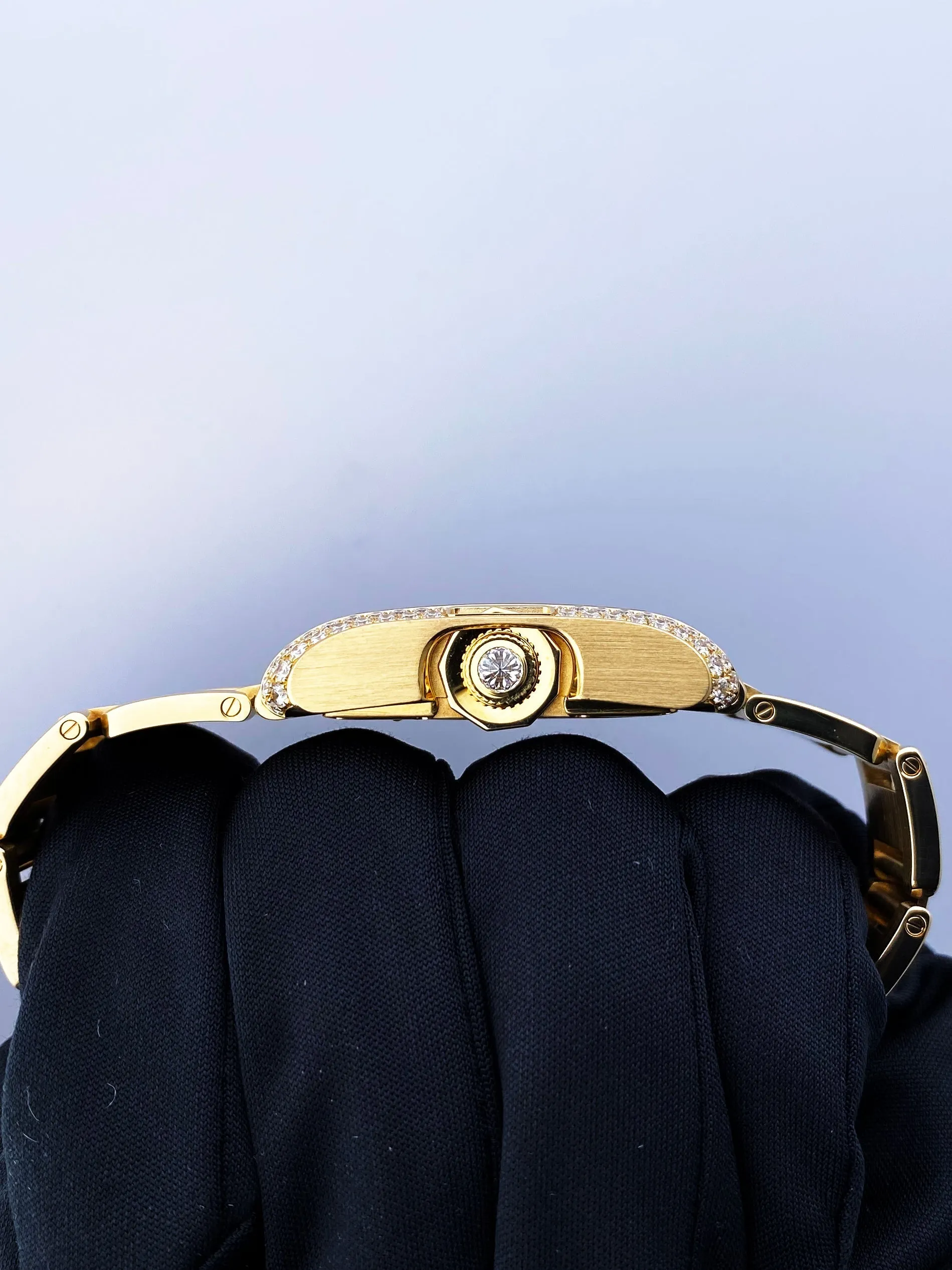 Cartier Tank Anglaise  WT100006 18K Yellow Gold Diamond