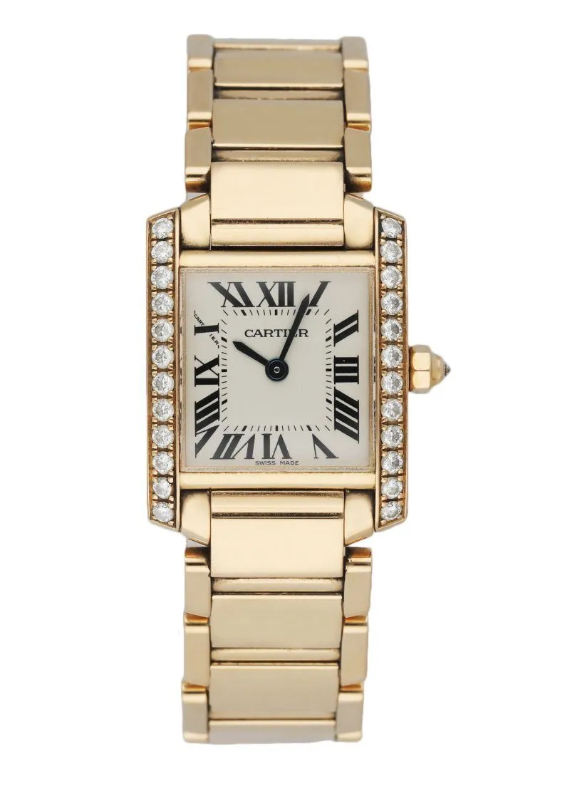 Cartier Tank Francaise 2793 18k Rose Gold & Diamond Ladies Watch