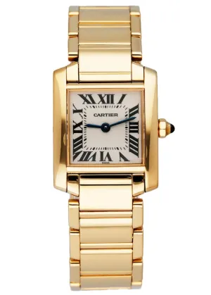 Cartier Tank Francaise W50002N2 18K Yellow Gold Ladies Watch