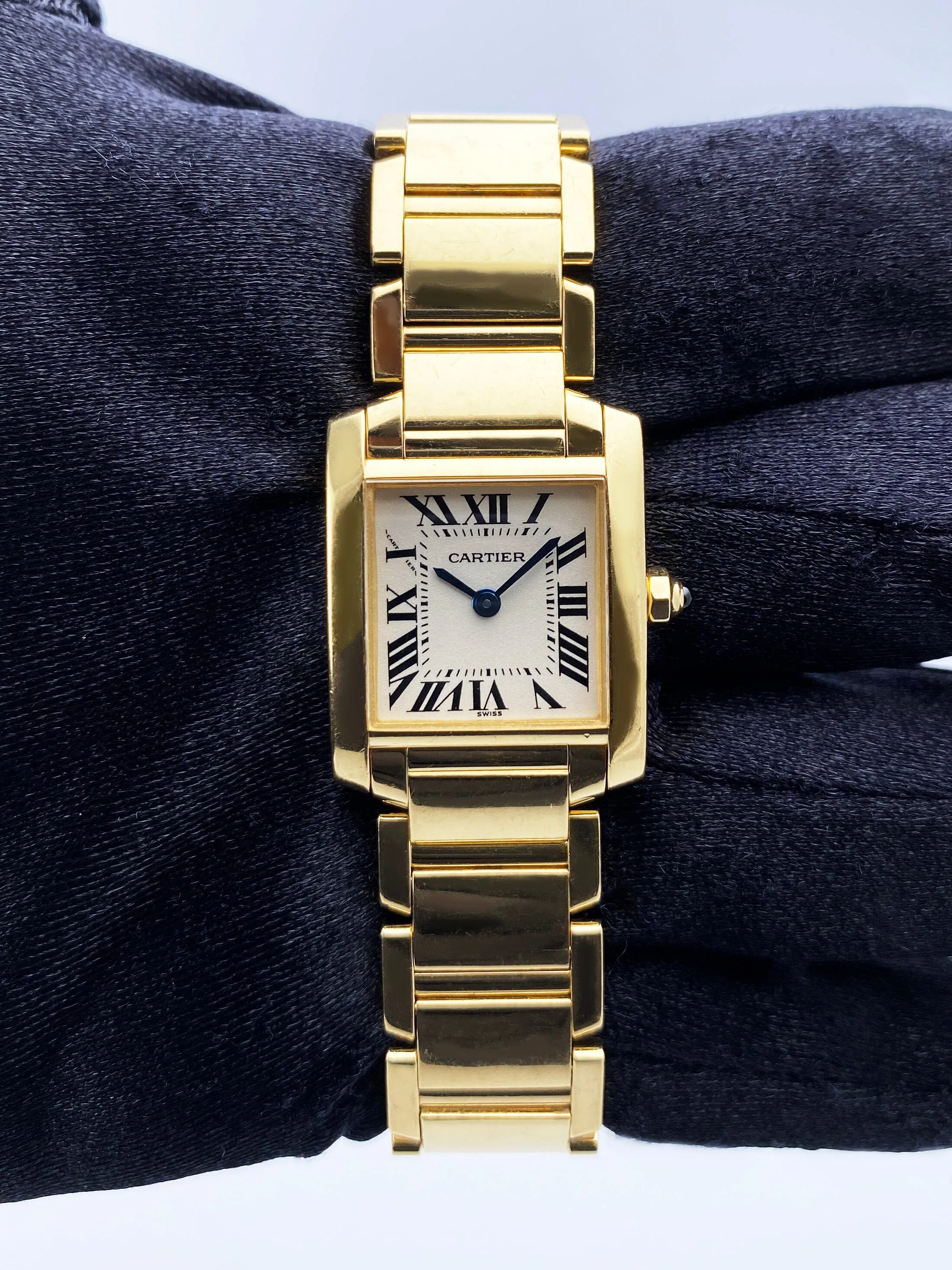 Cartier Tank Francaise W50002N2 18K Yellow Gold Ladies Watch