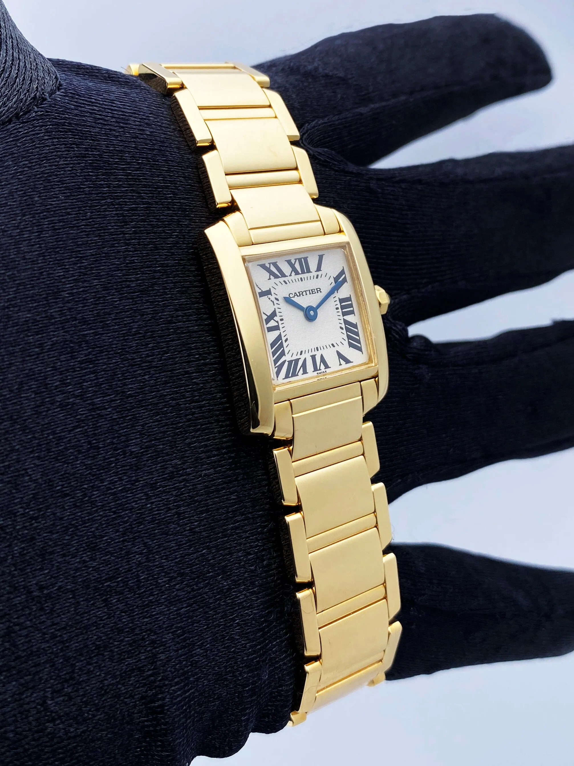 Cartier Tank Francaise W50002N2 Yellow Gold Ladies Watch Box Papers