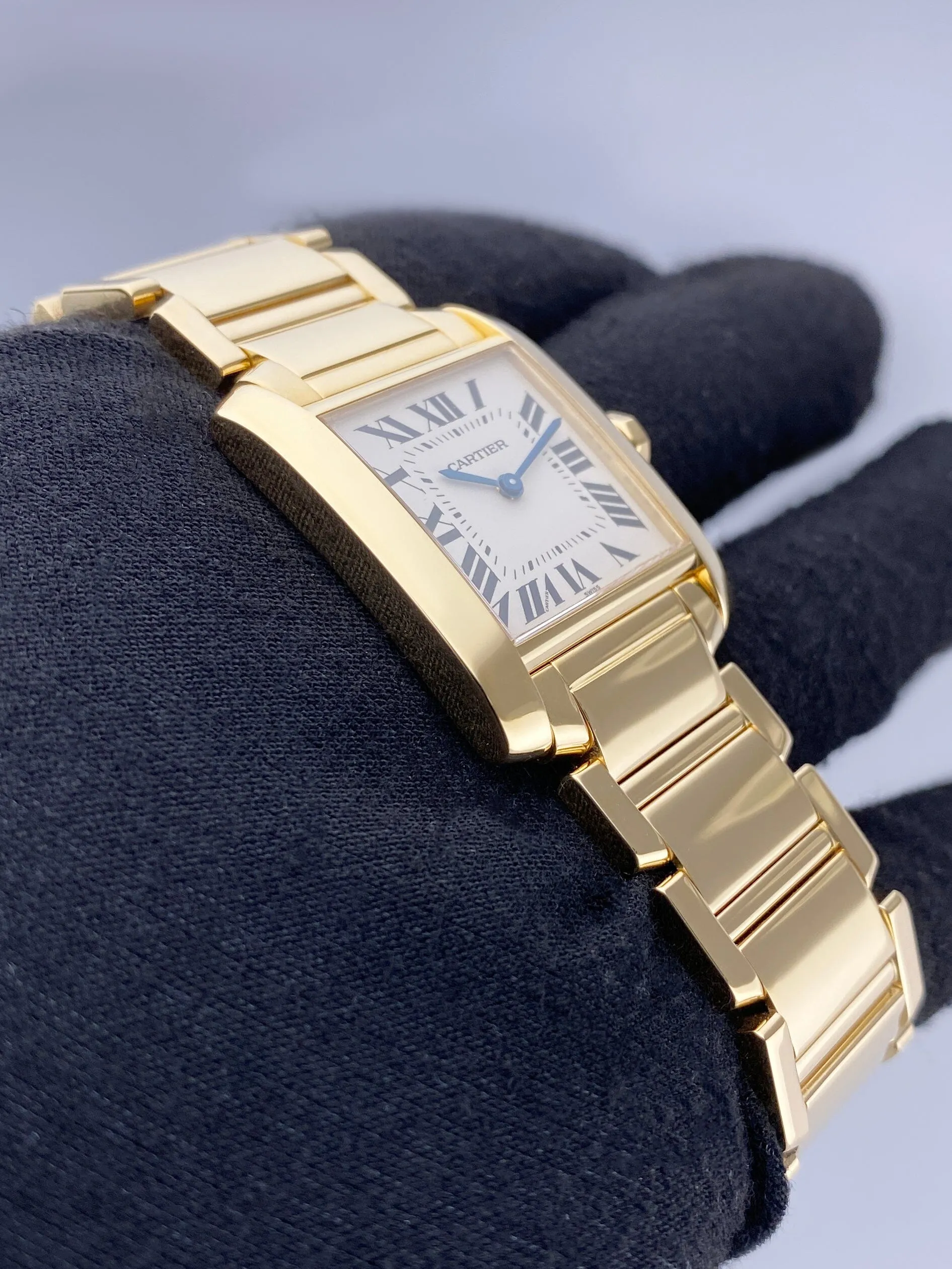 Cartier Tank Francaise W50003N2 Midsize Ladies Watch Box Papers