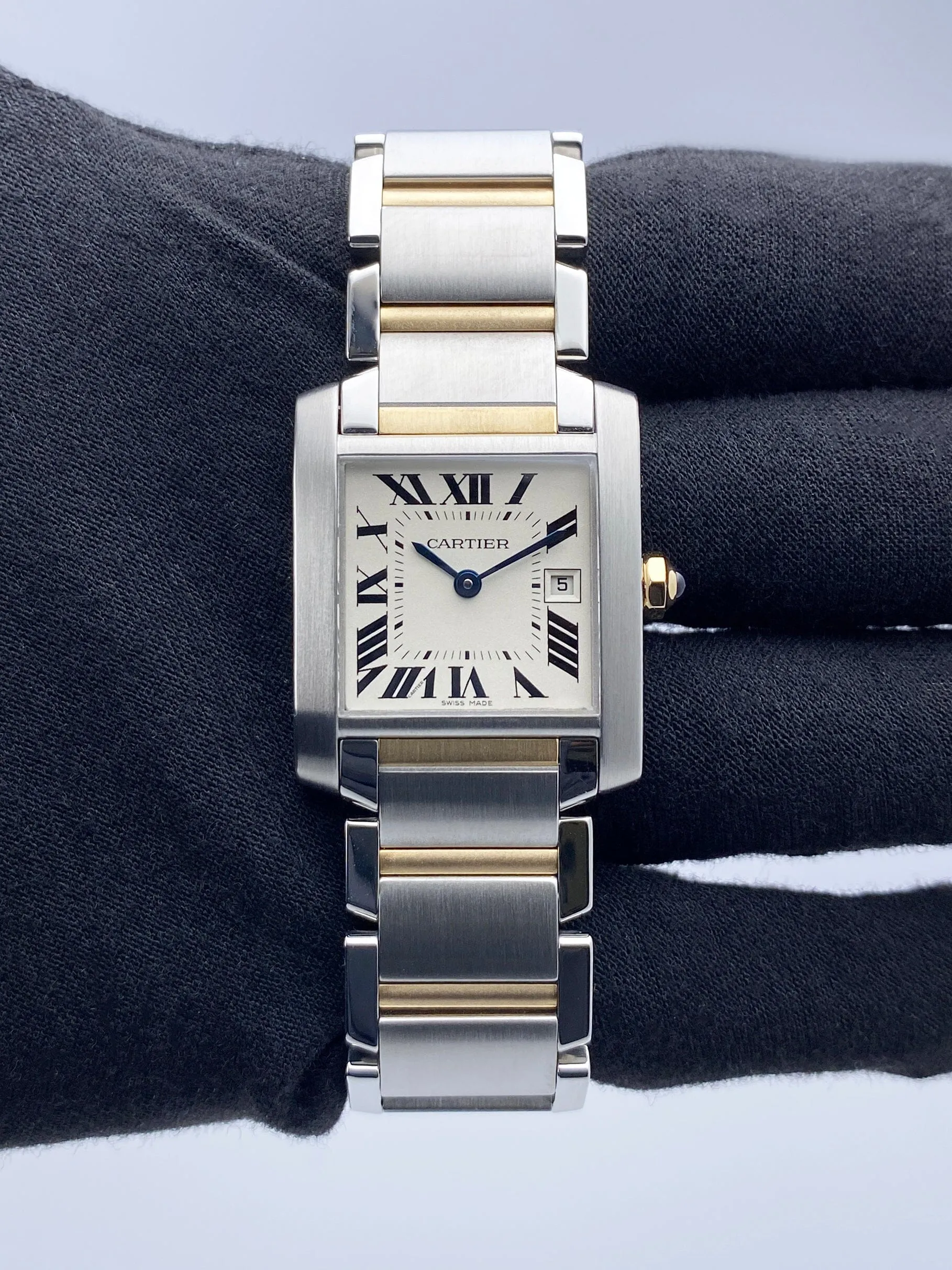 Cartier Tank Francaise W51012Q4 Two Tone Midsize Ladies Watch