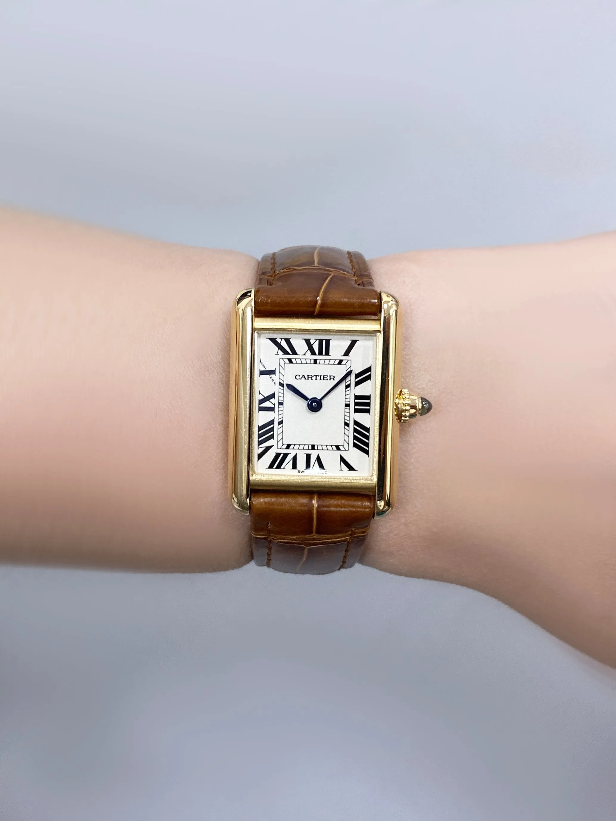 Cartier Tank Louis W1529856 18K Yellow Gold Ladies Watch Box Papers