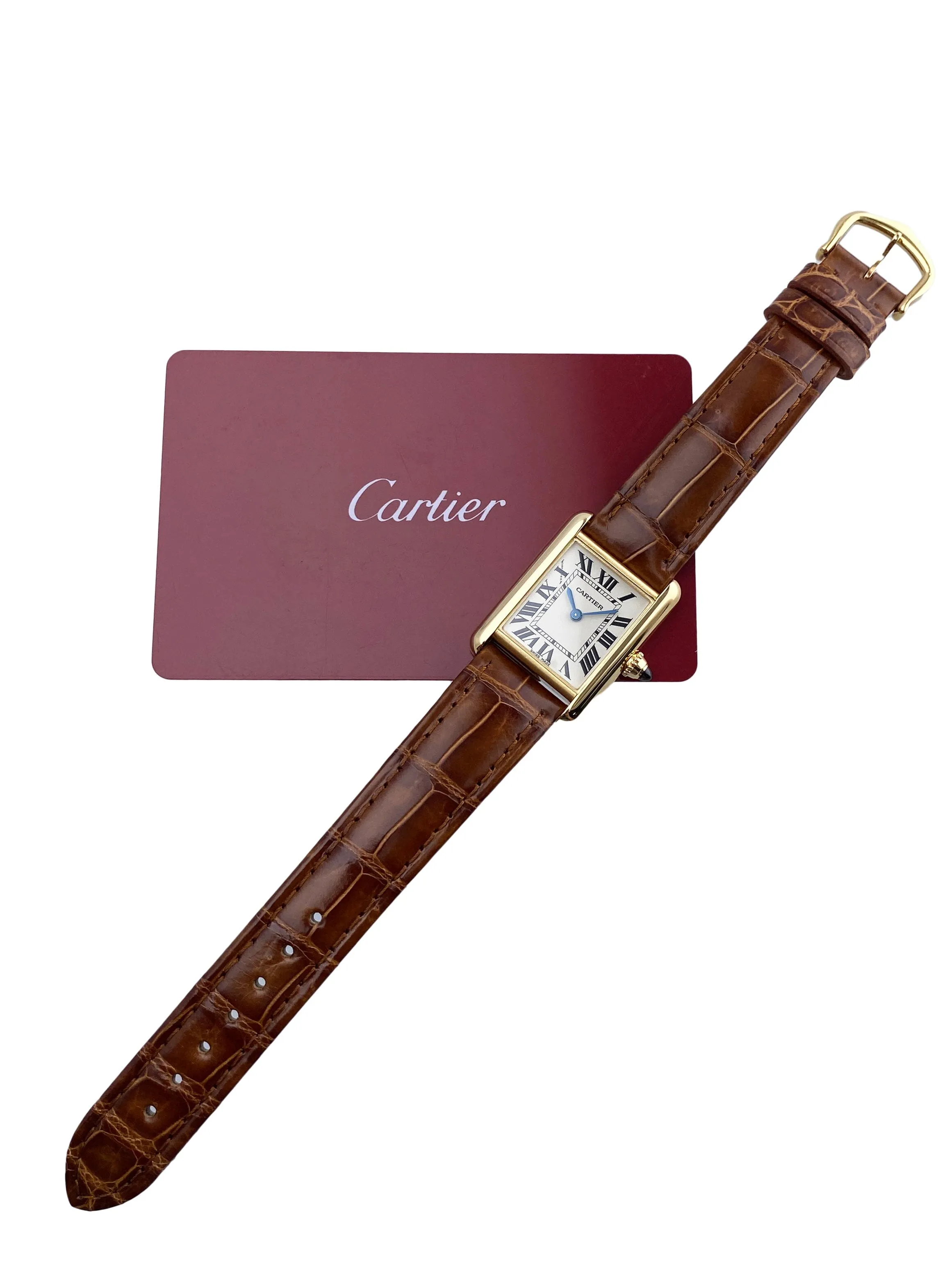 Cartier Tank Louis W1529856 18K Yellow Gold Ladies Watch Box Papers