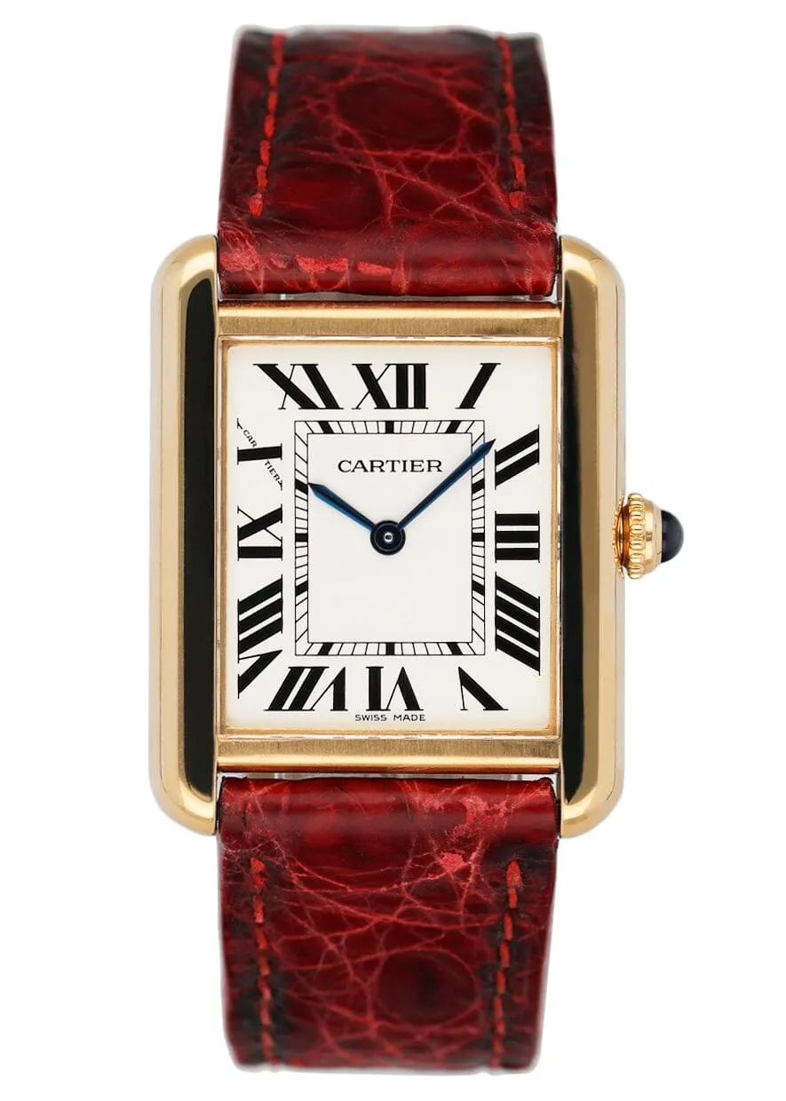 Cartier Tank Solo W1018755 18K Yellow Gold Ladies Watch