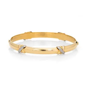 Cartier Trinity Bangle Bracelet Sz 17 Circa 1995 18k Yellow Gold Vintage Jewelry