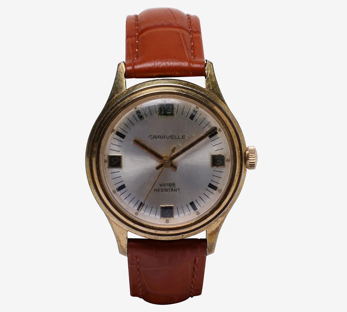 Carvelle Rewound Gold and Brown Mechanical Watch