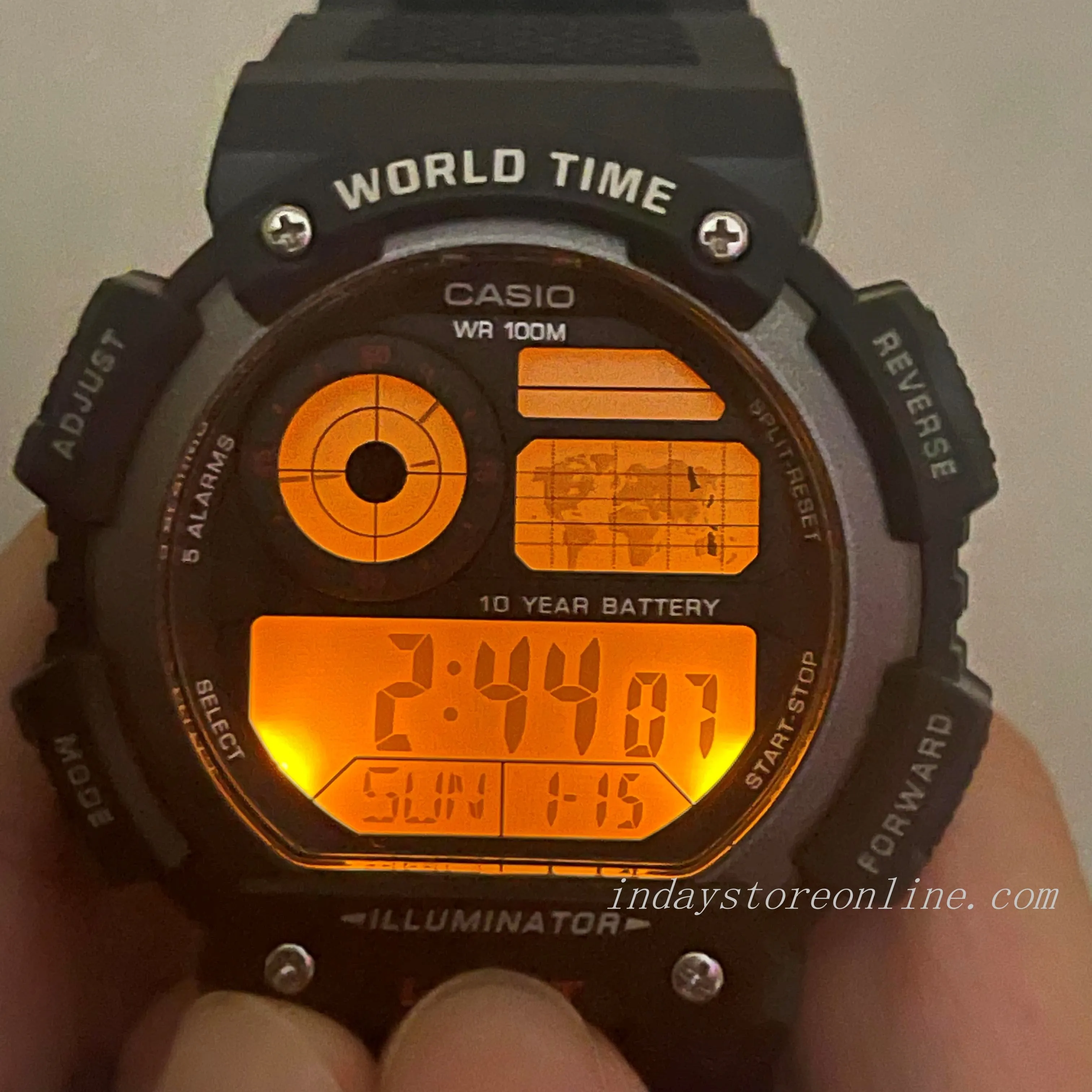 Casio Digital Men's Watch AE-1400WH-1A Digital Resin Band Resin Glass Battery life: 10 years