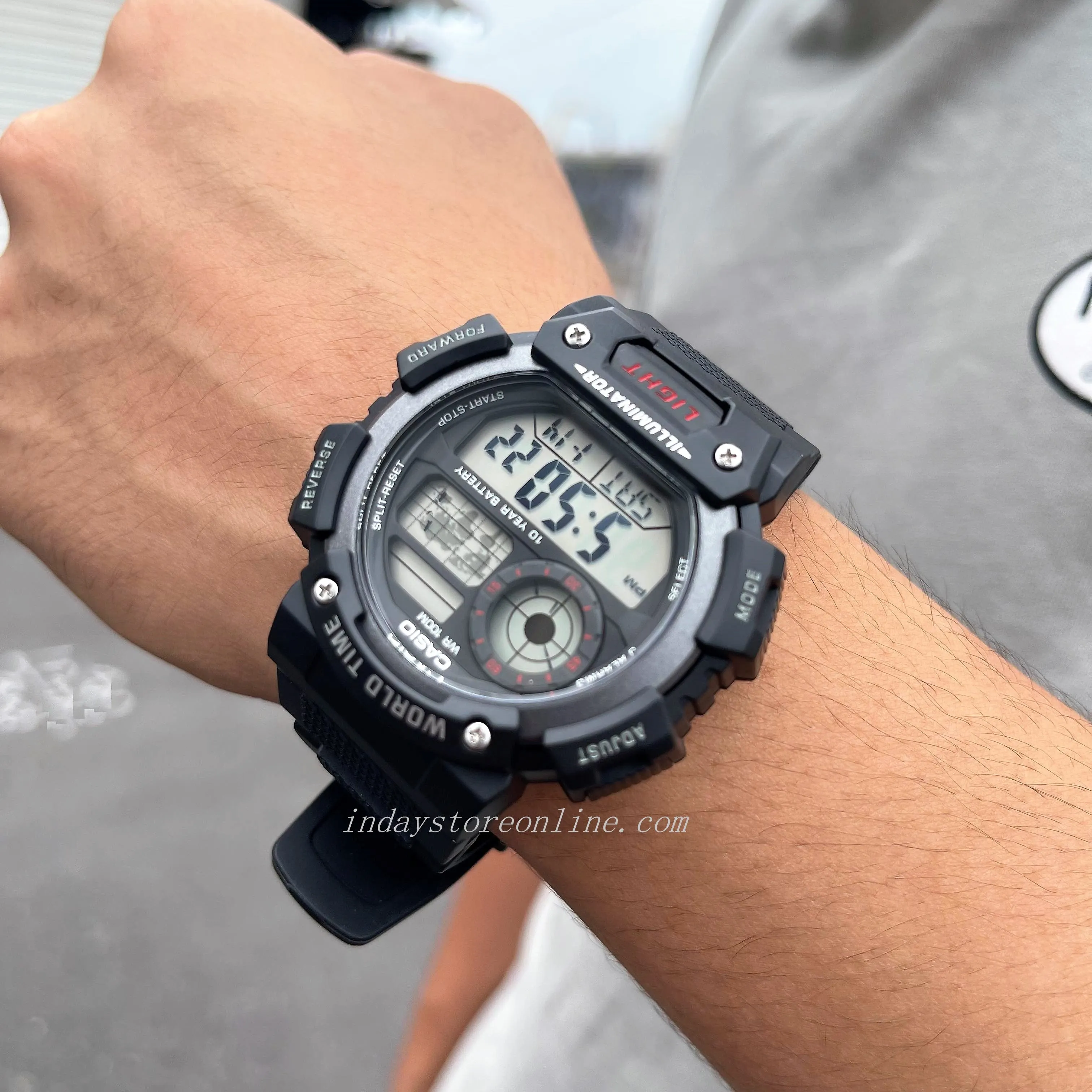 Casio Digital Men's Watch AE-1400WH-1A Digital Resin Band Resin Glass Battery life: 10 years