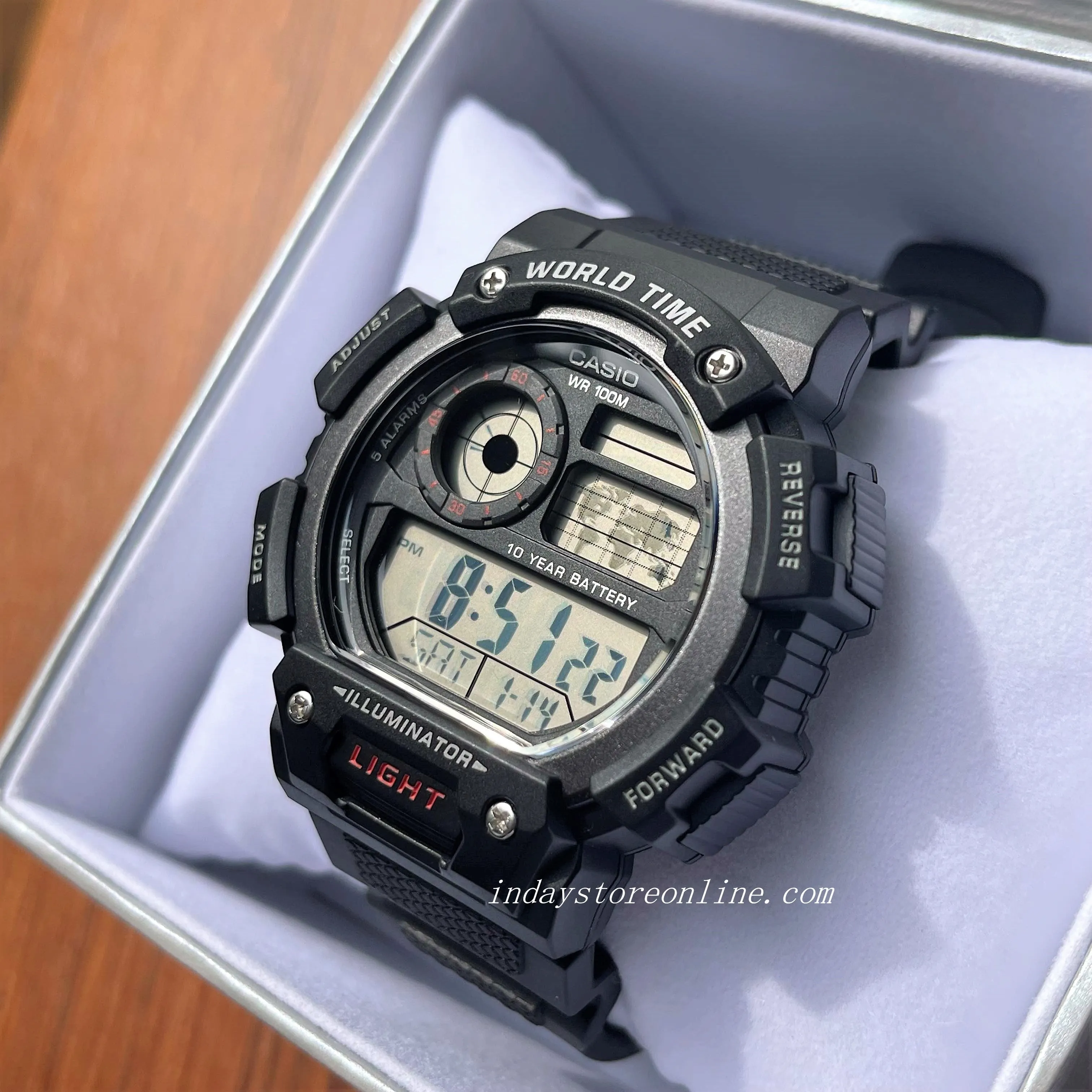 Casio Digital Men's Watch AE-1400WH-1A Digital Resin Band Resin Glass Battery life: 10 years