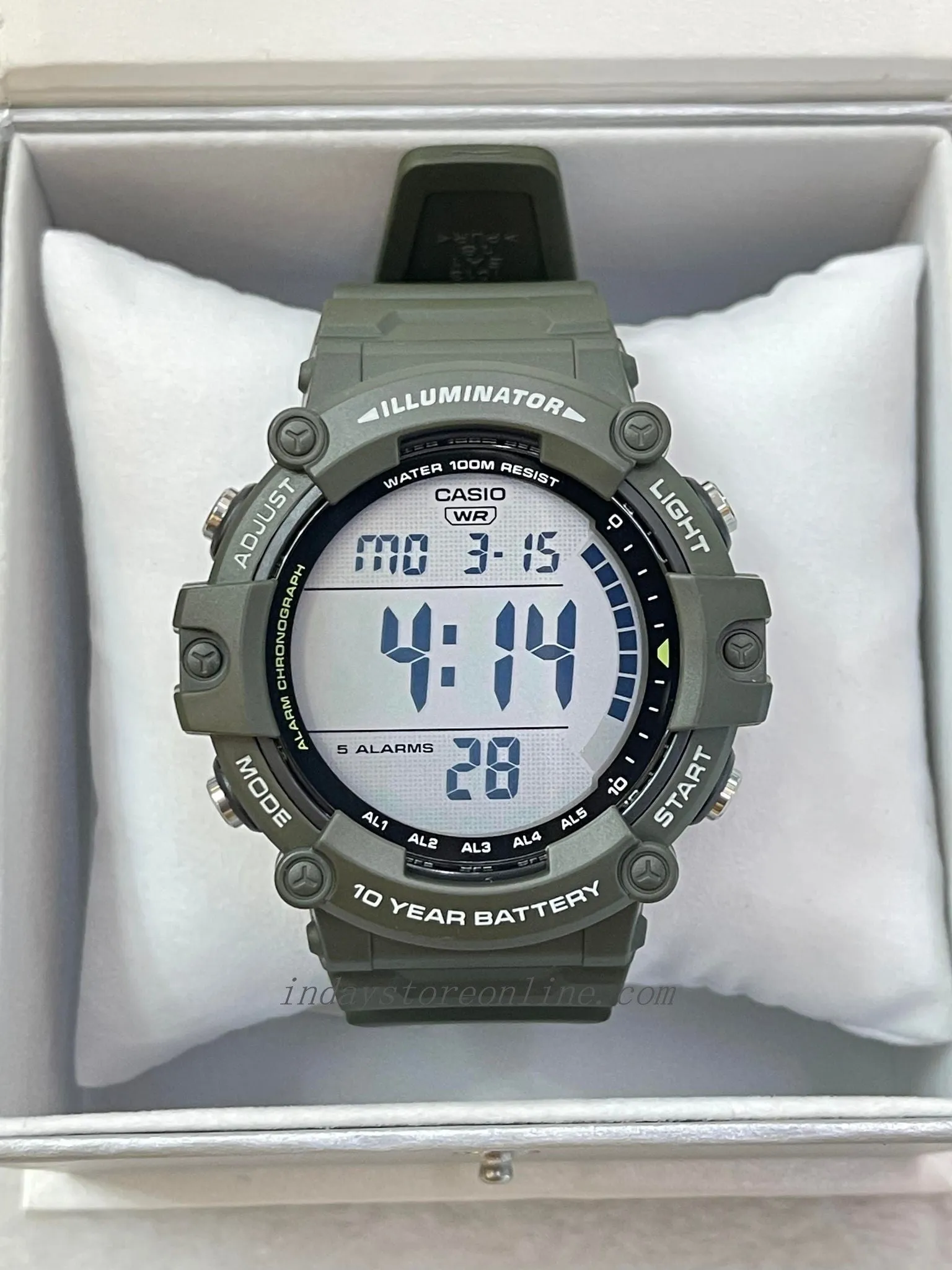 Casio Digital Men's Watch AE-1500WHX-3A Digital Resin Band Resin Glass Battery life: 10 Years