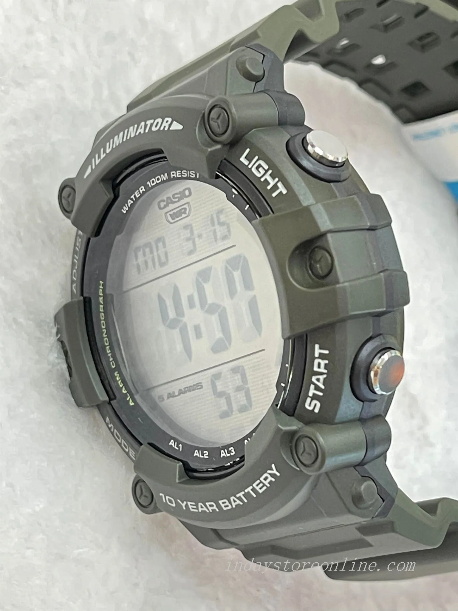 Casio Digital Men's Watch AE-1500WHX-3A Digital Resin Band Resin Glass Battery life: 10 Years