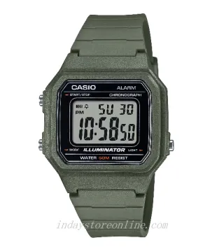 Casio Digital Unisex Watch W-217H-3A Resin Band Resin Glass Battery Life: 7 years