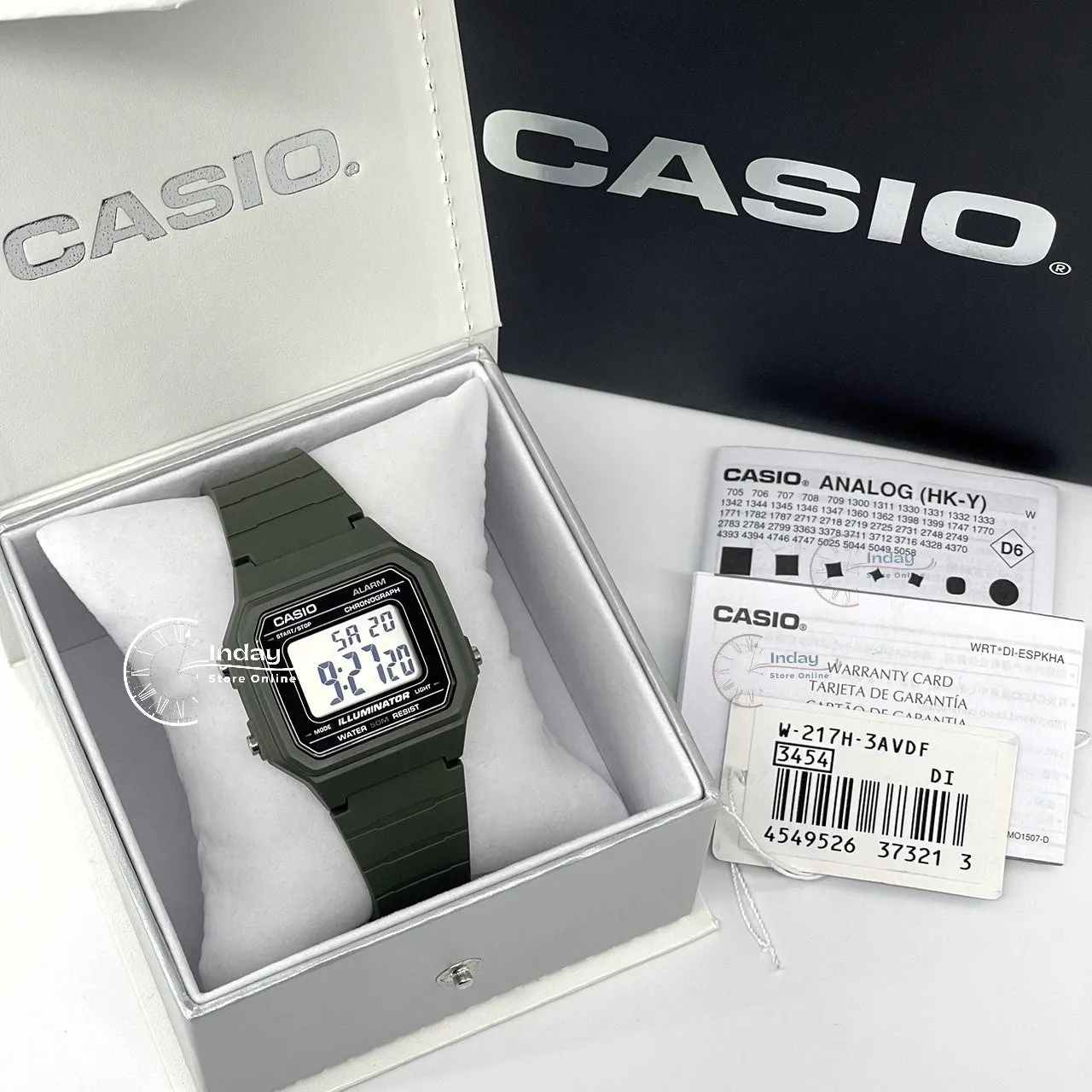 Casio Digital Unisex Watch W-217H-3A Resin Band Resin Glass Battery Life: 7 years