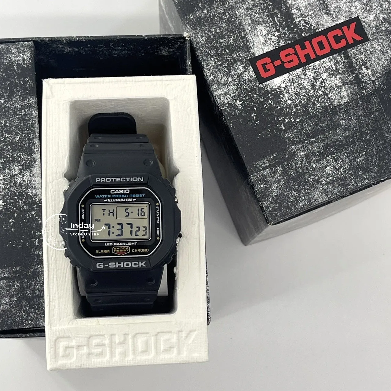 Casio G-Shock Men's Watch DW-5600UE-1 Resin Band Mineral Glass Shock Resistant