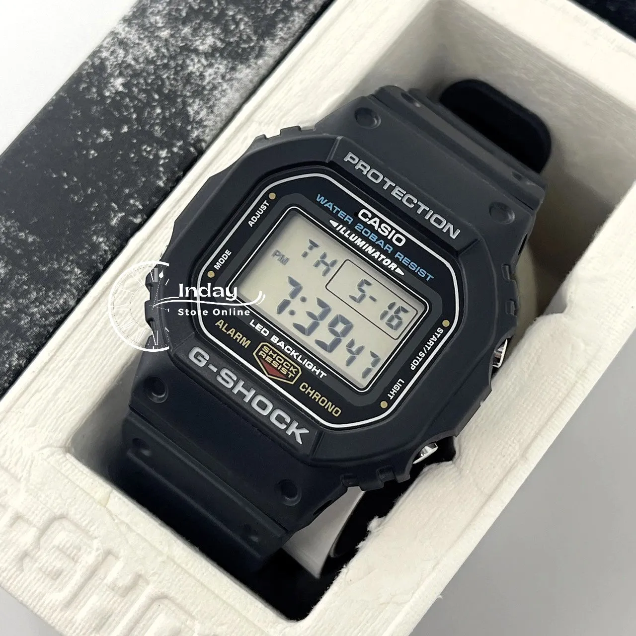 Casio G-Shock Men's Watch DW-5600UE-1 Resin Band Mineral Glass Shock Resistant
