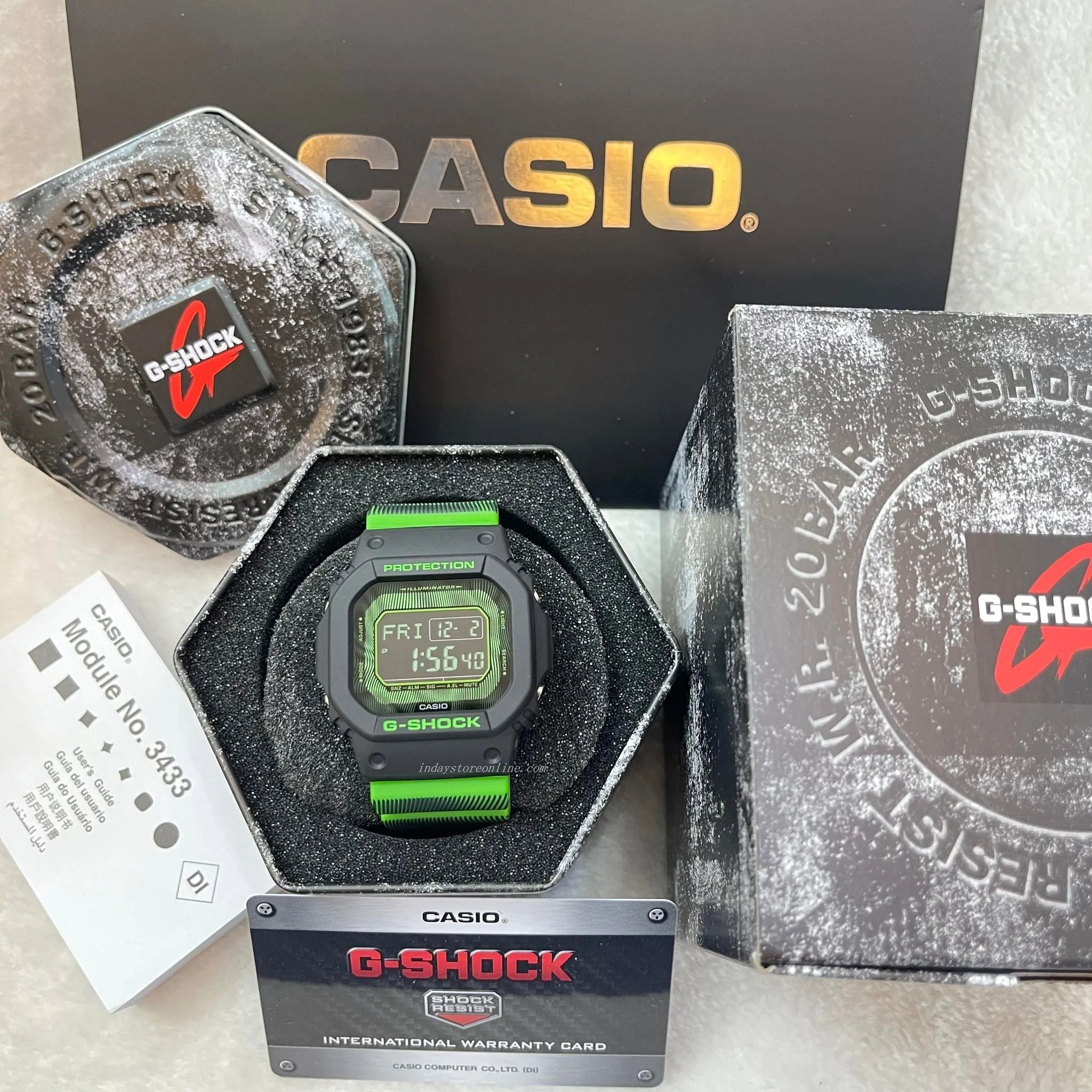 Casio G-Shock Men's Watch DW-D5600TD-3 Digital 5600 Series Time Distortion Vibrant Fluorescent Colors