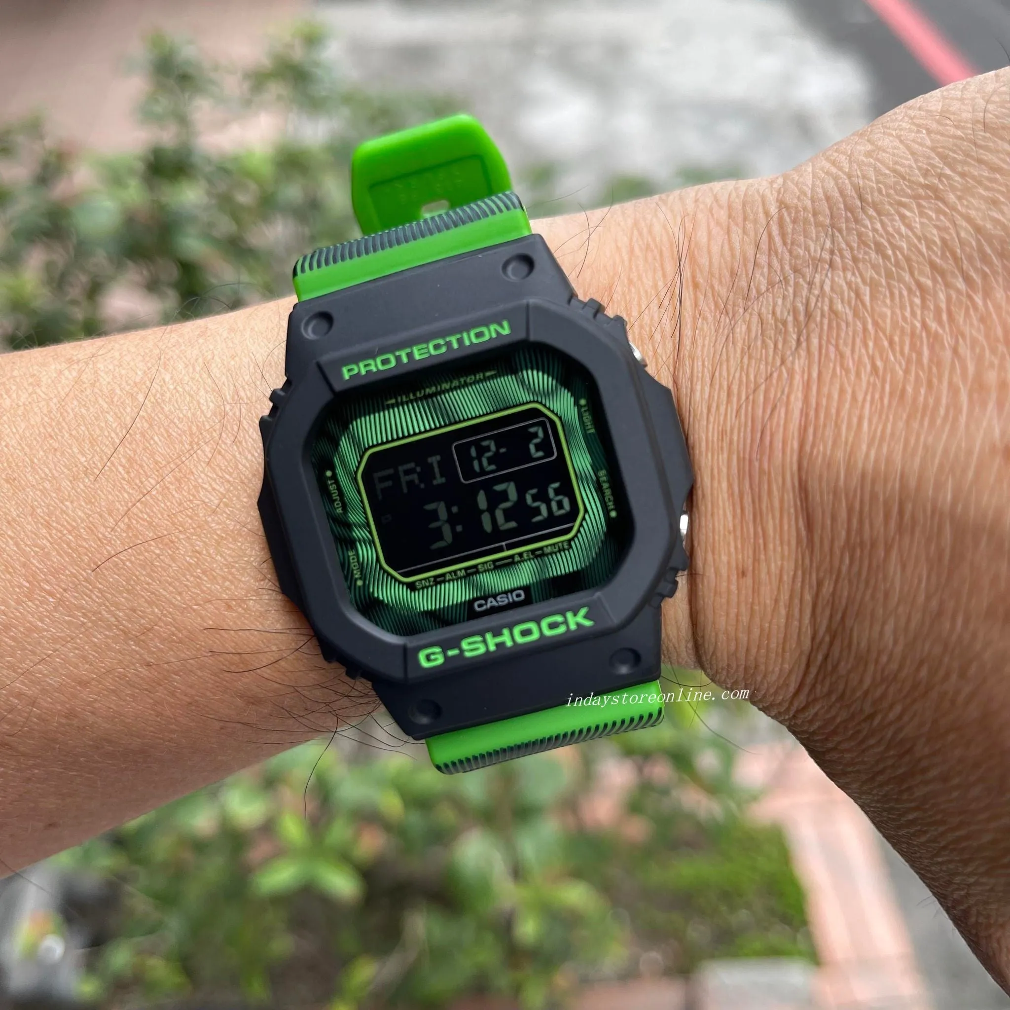 Casio G-Shock Men's Watch DW-D5600TD-3 Digital 5600 Series Time Distortion Vibrant Fluorescent Colors