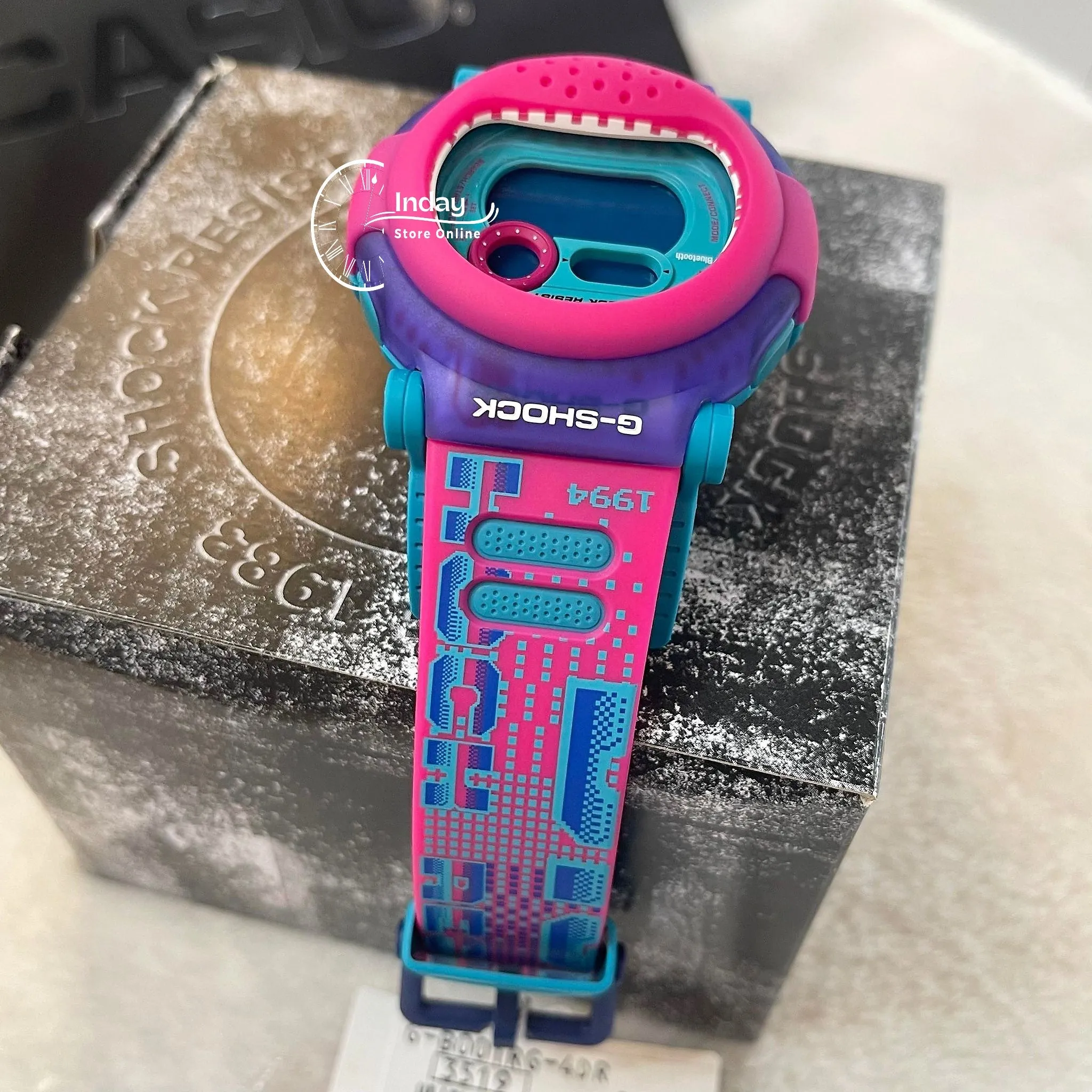 Casio G-Shock Men's Watch G-B001RG-4 Digital DW-001 Series Retro Gaming Graphics Customizable G-B001 Line