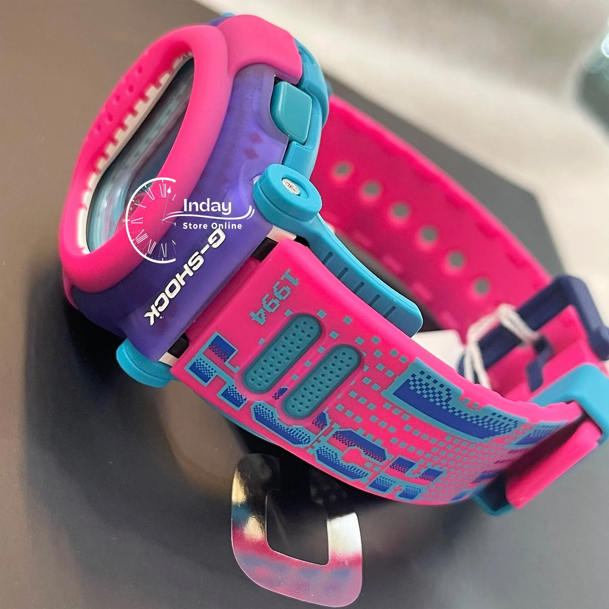 Casio G-Shock Men's Watch G-B001RG-4 Digital DW-001 Series Retro Gaming Graphics Customizable G-B001 Line