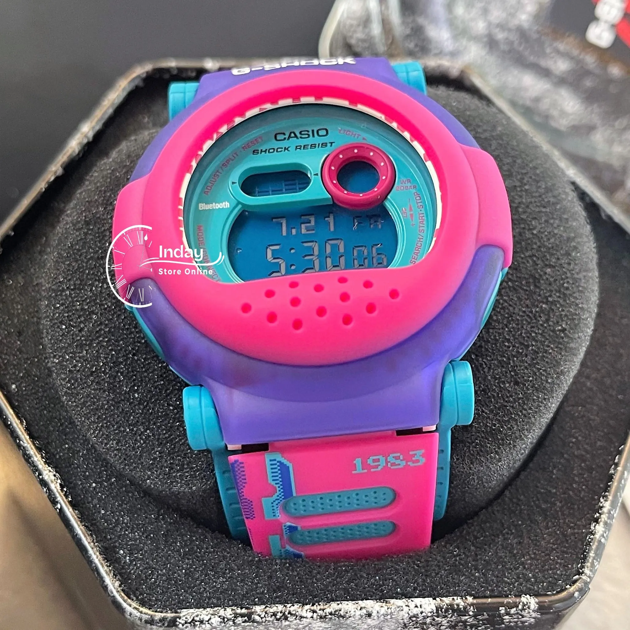 Casio G-Shock Men's Watch G-B001RG-4 Digital DW-001 Series Retro Gaming Graphics Customizable G-B001 Line