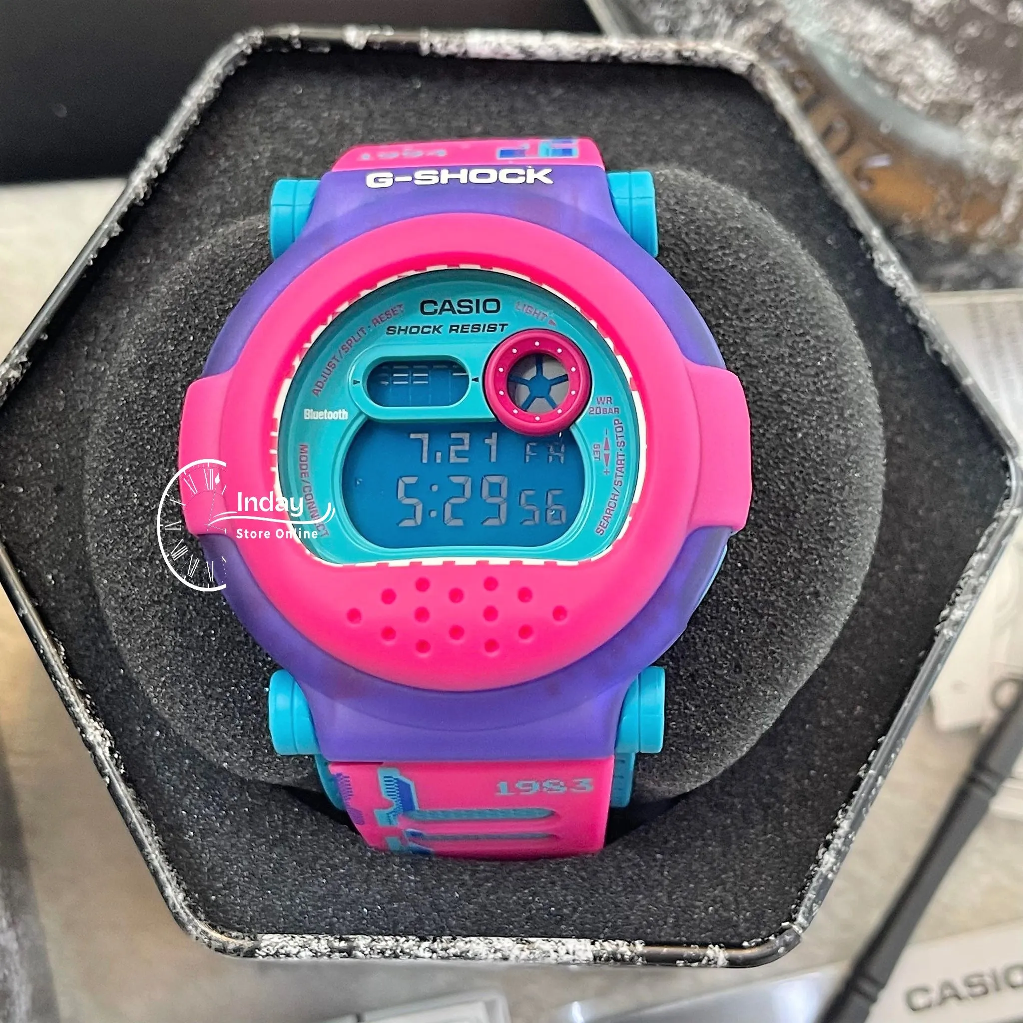 Casio G-Shock Men's Watch G-B001RG-4 Digital DW-001 Series Retro Gaming Graphics Customizable G-B001 Line