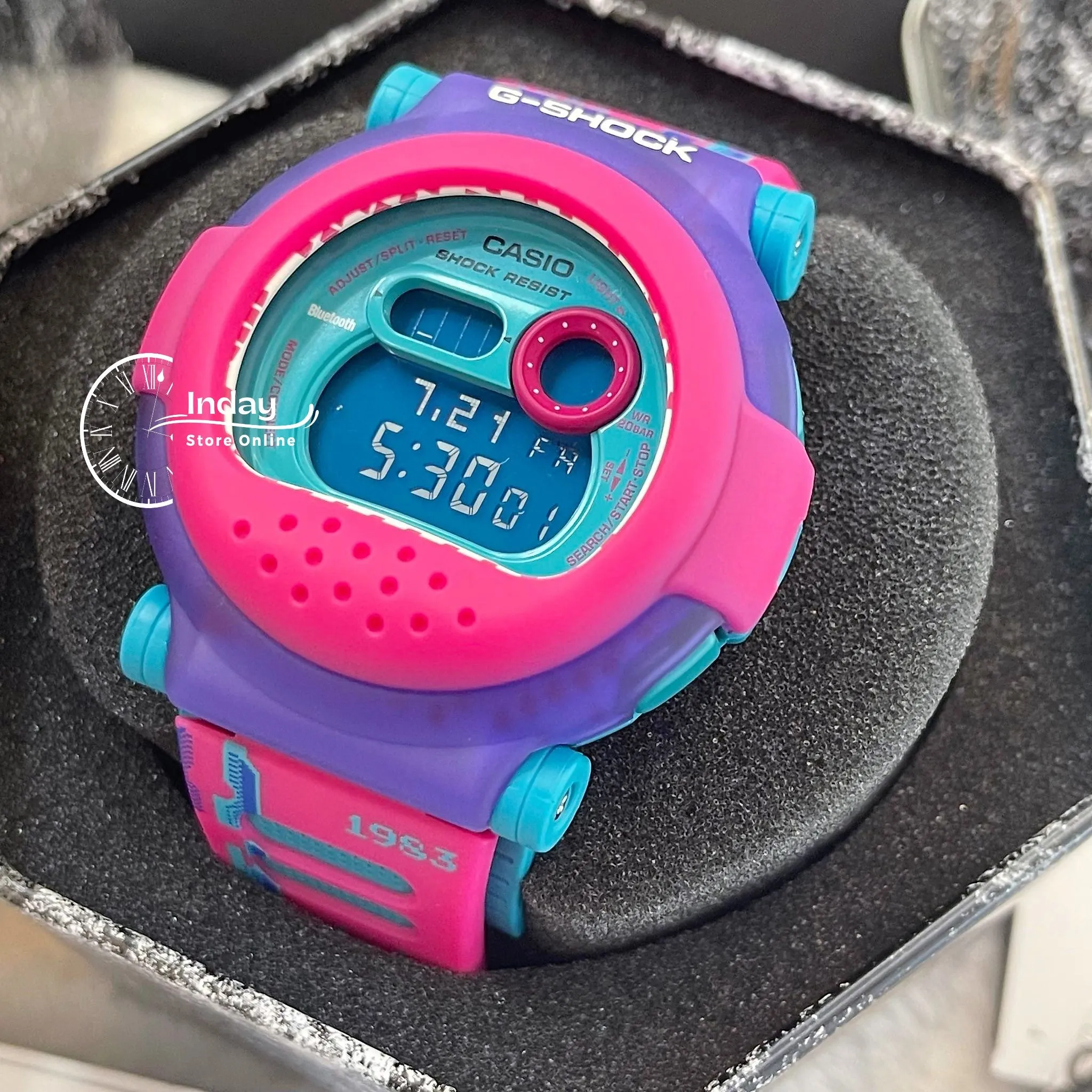 Casio G-Shock Men's Watch G-B001RG-4 Digital DW-001 Series Retro Gaming Graphics Customizable G-B001 Line