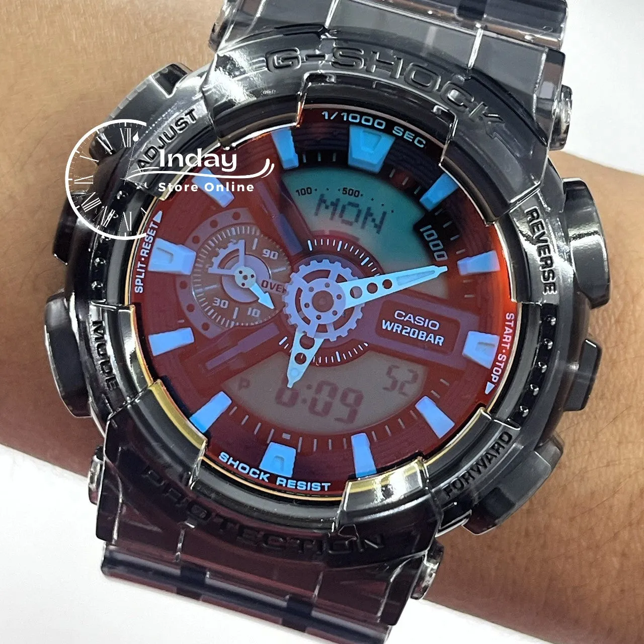Casio G-Shock Men's Watch GA-110TLS-8A Shock Resistant Magnetic Resistant Mineral Glass