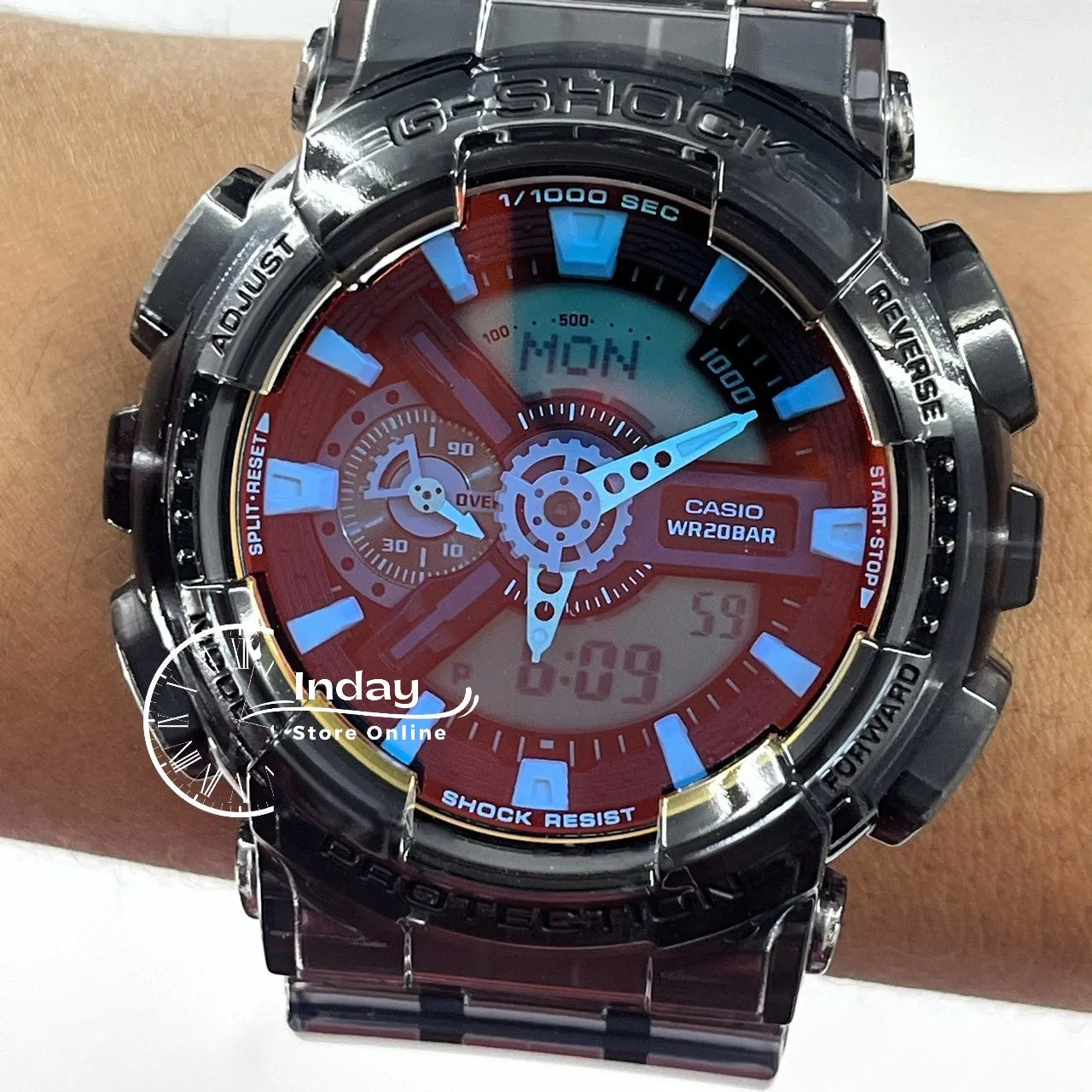 Casio G-Shock Men's Watch GA-110TLS-8A Shock Resistant Magnetic Resistant Mineral Glass
