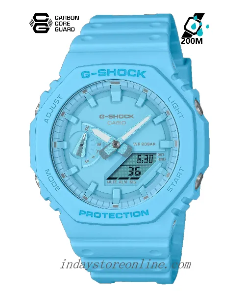Casio G-Shock Men's Watch GA-2100-2A2 Shock Resistant Carbon Core Guard Structure