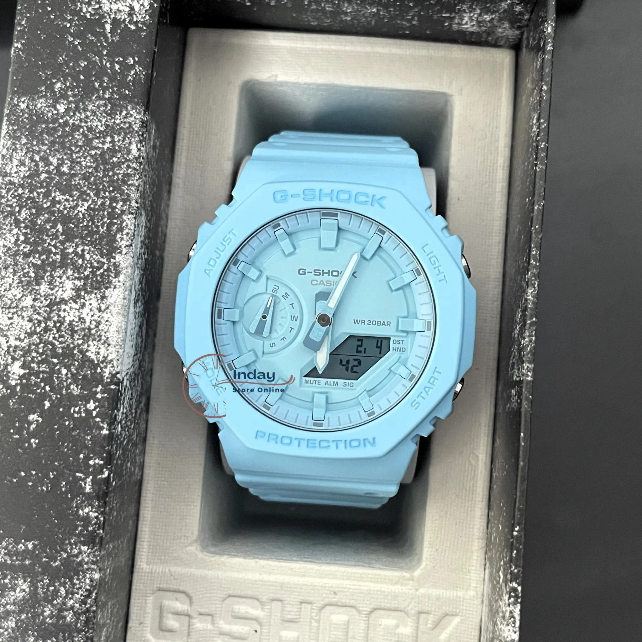 Casio G-Shock Men's Watch GA-2100-2A2 Shock Resistant Carbon Core Guard Structure