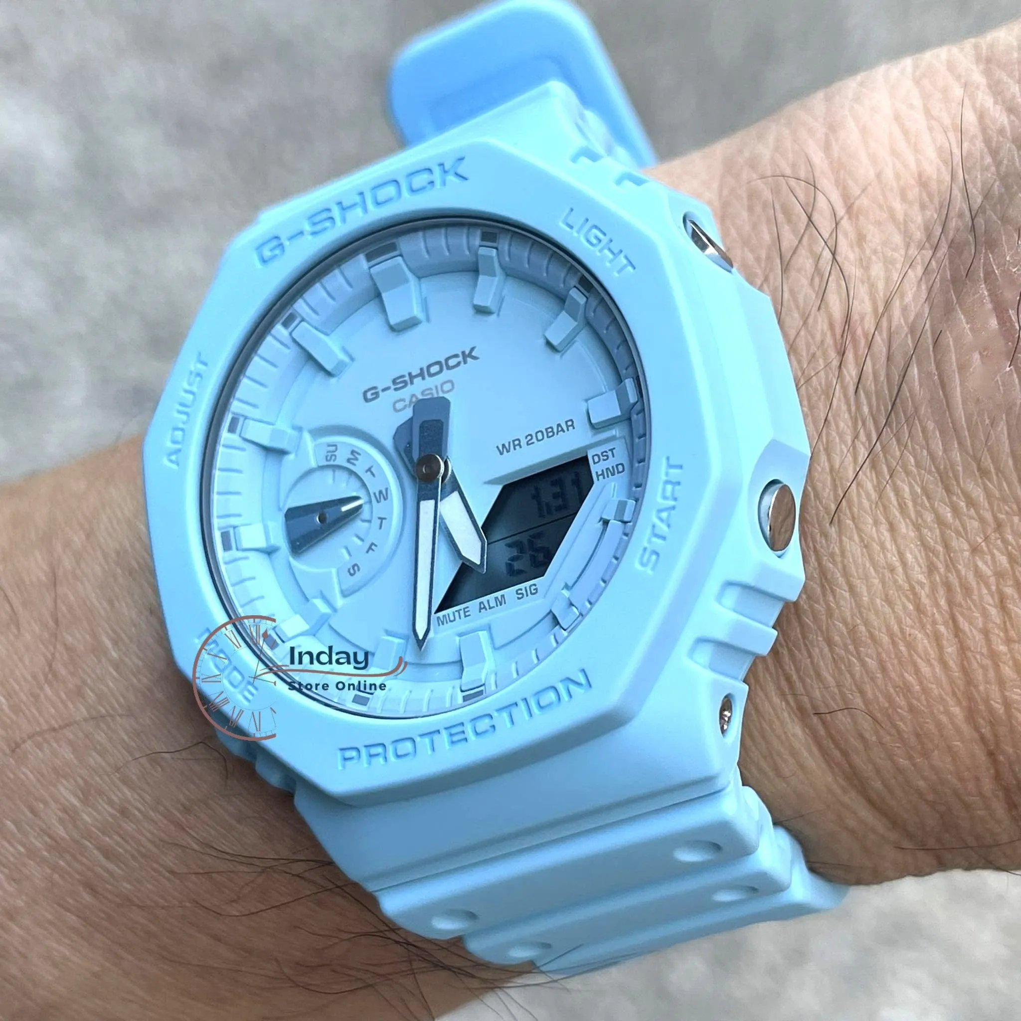Casio G-Shock Men's Watch GA-2100-2A2 Shock Resistant Carbon Core Guard Structure