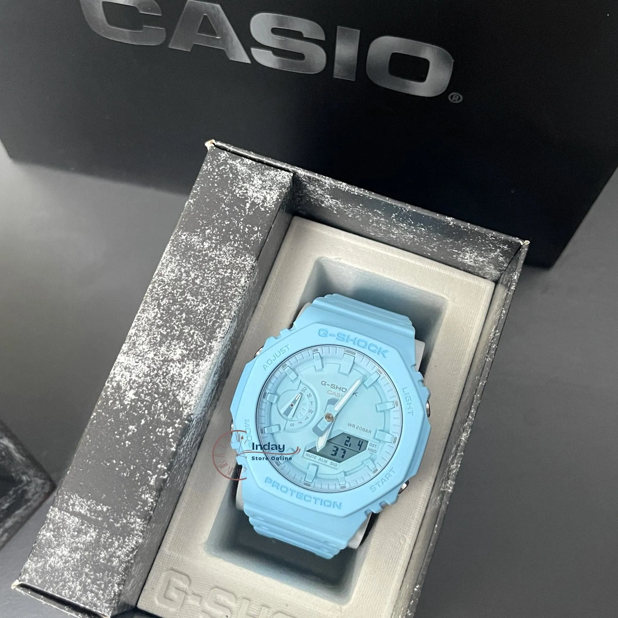 Casio G-Shock Men's Watch GA-2100-2A2 Shock Resistant Carbon Core Guard Structure
