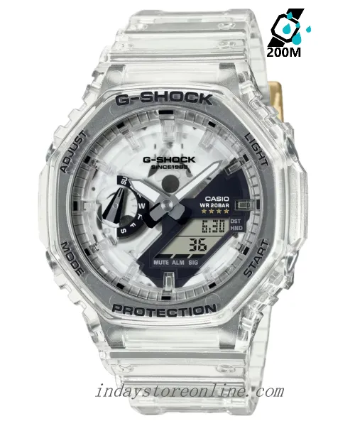 Casio G-Shock Men's Watch GA-2140RX-7A Analog-Digital 40th Anniversary CLEAR REMIX 2100 Series